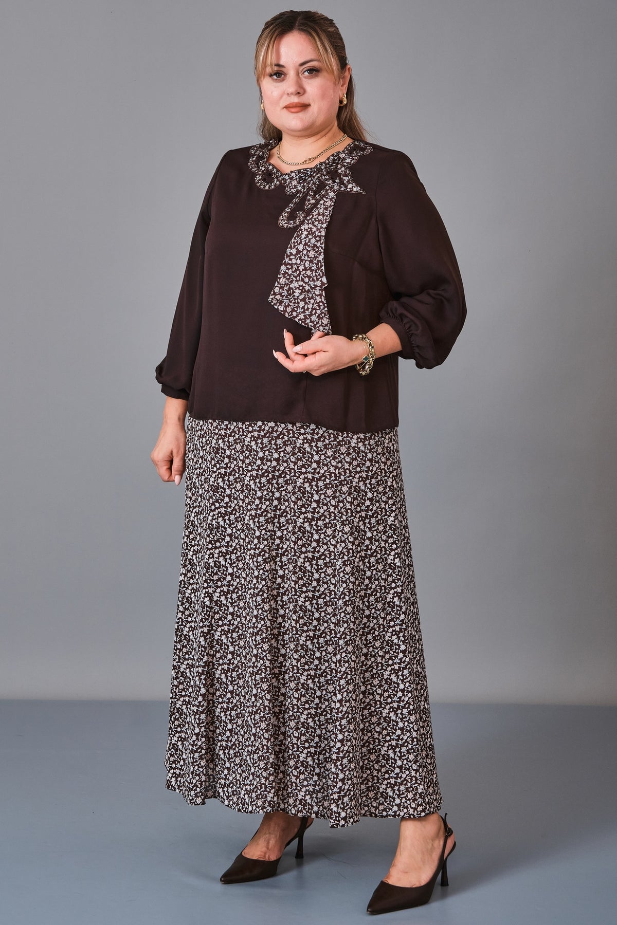 Gumanize - Plus Size Dress (GMZ2027-234-8481) - 8690200248139