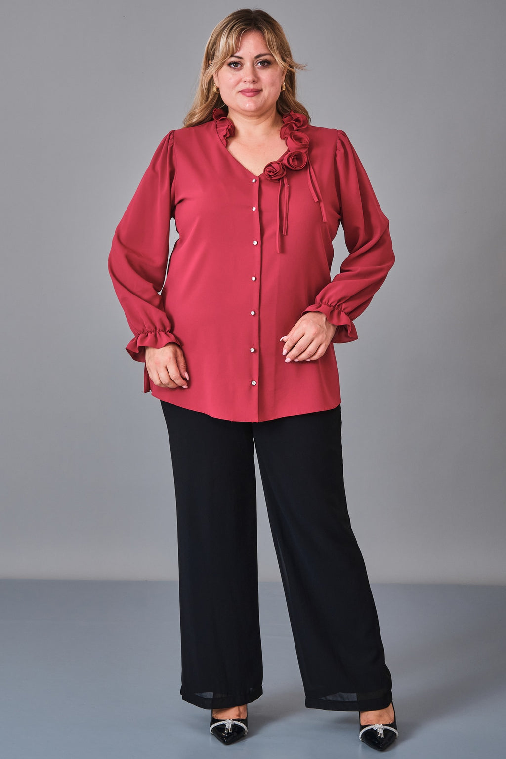 Kifayet - Plus Size Shirt (KFT27K18803) - 8690200248177