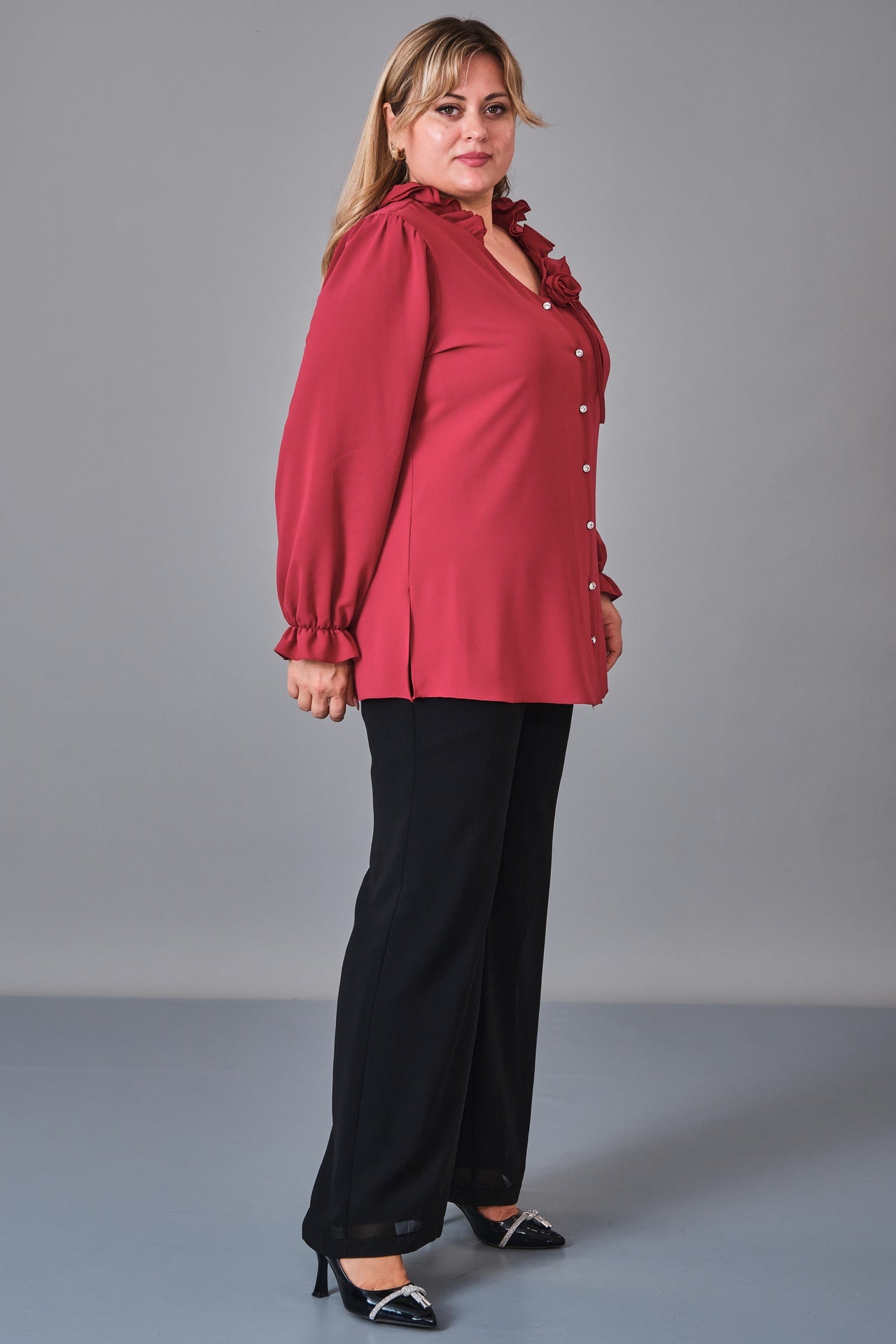 Kifayet - Plus Size Shirt (KFT27K18803) - 8690200248177