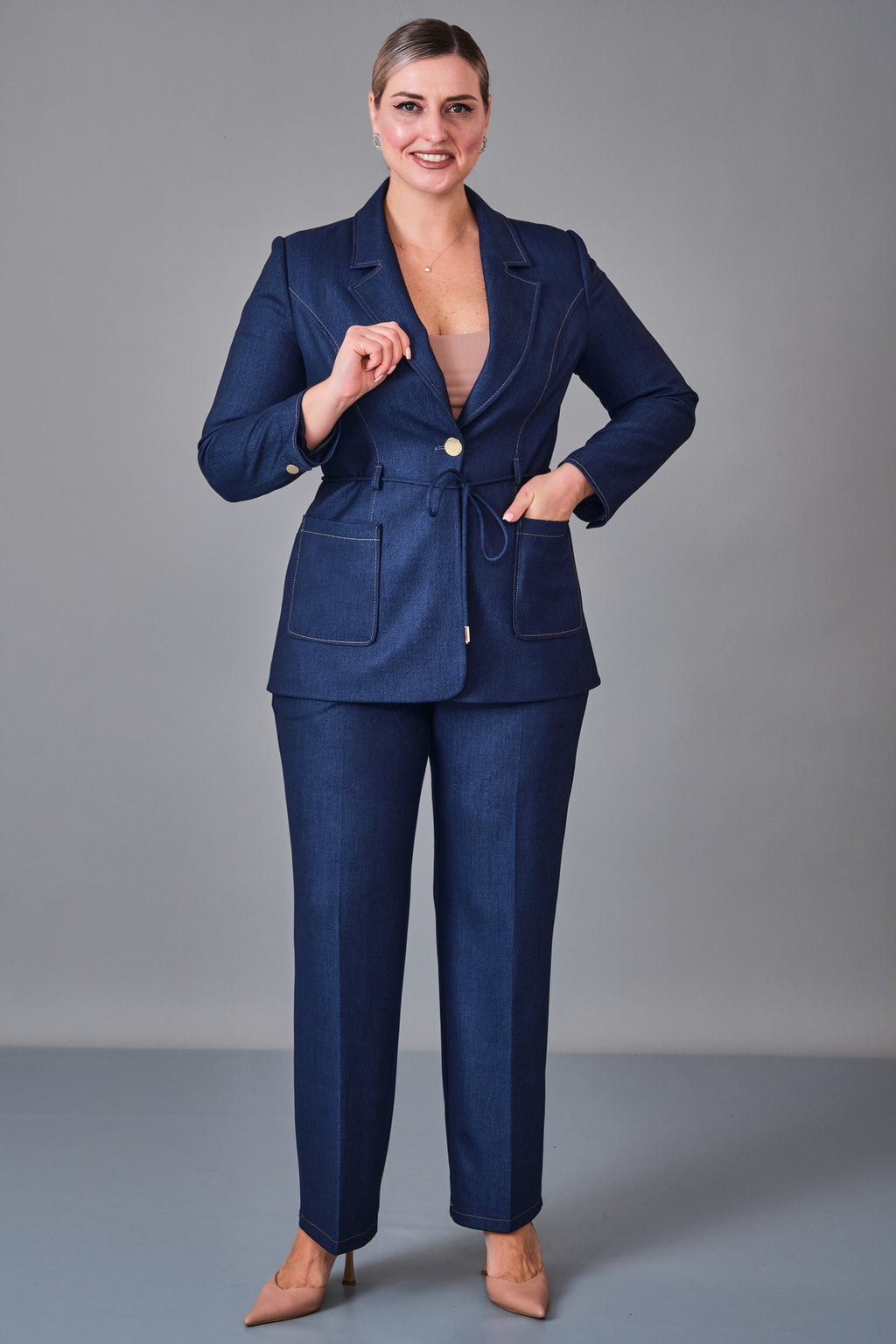 Hatunca - Plus Size Suit (HTC27K184232BB) - 8690200248634