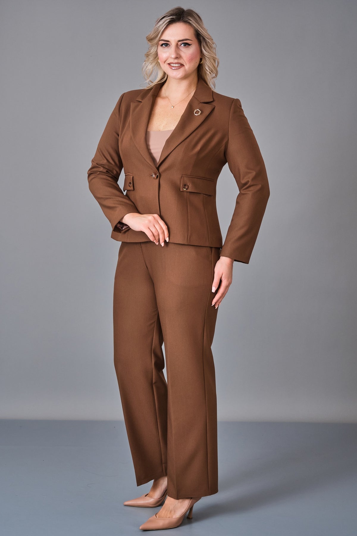 Hatunca - Plus Size Suit (HTC27K184150BB) - 8690200248665