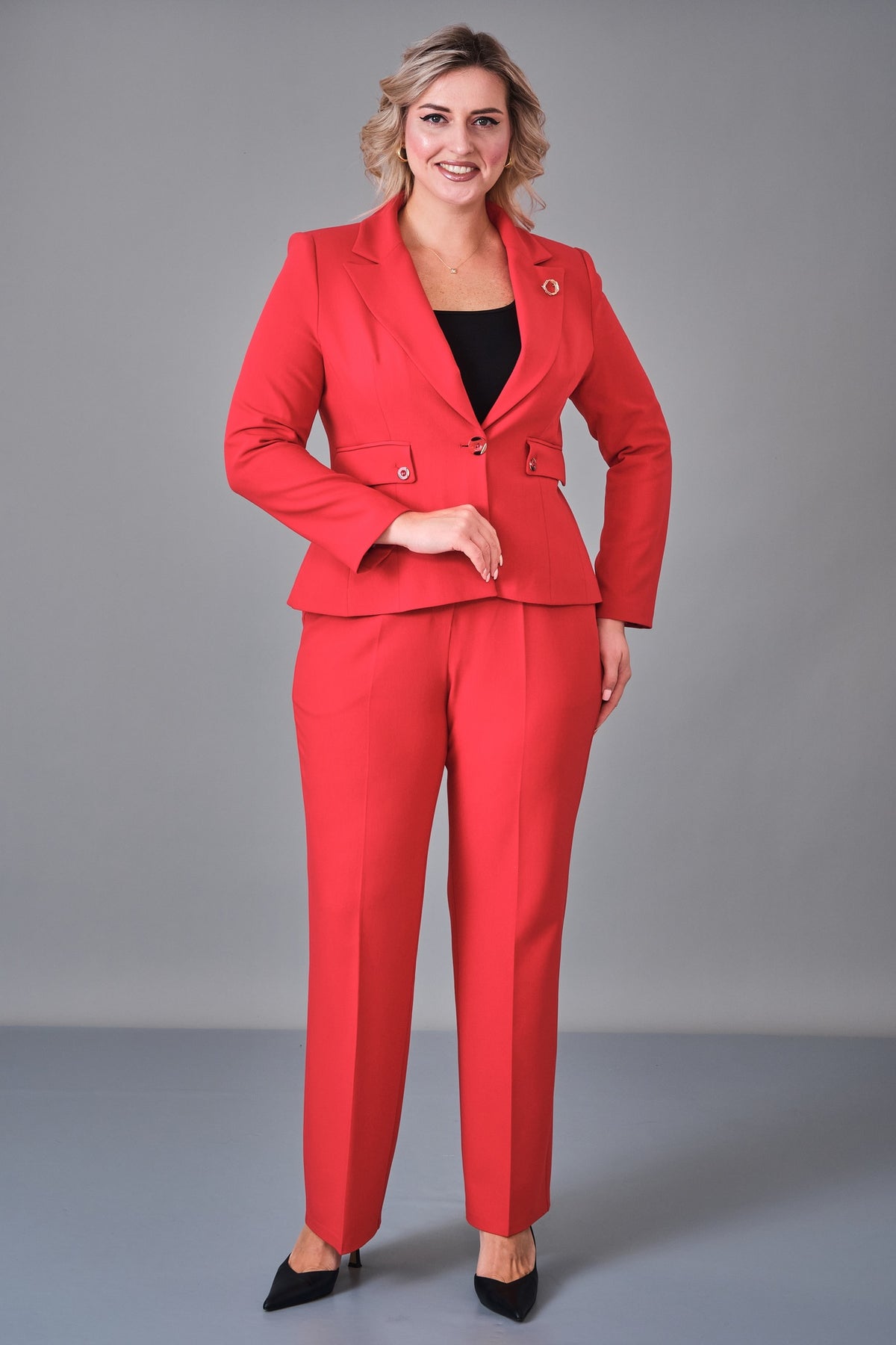 Hatunca - Plus Size Suit (HTC27K184150BB) - 8690200248702