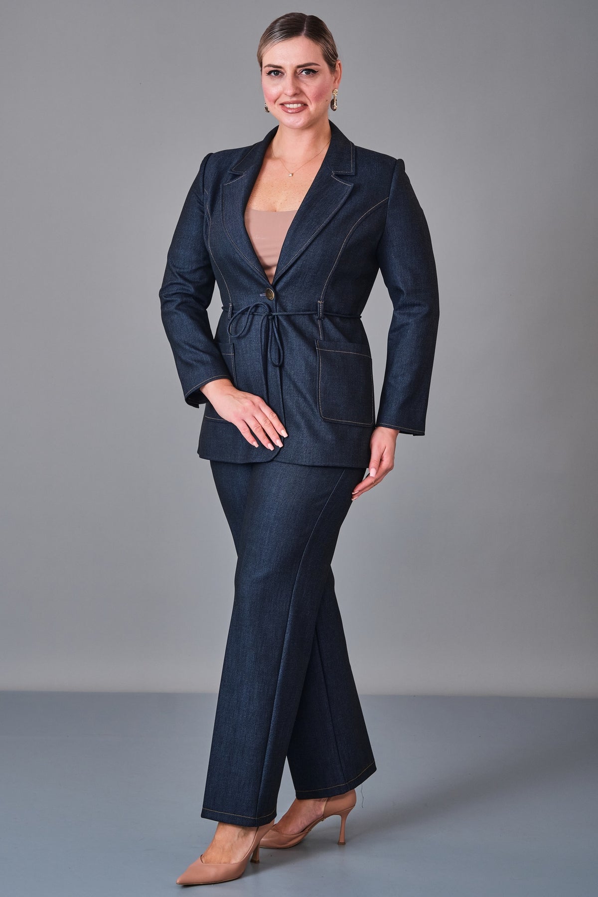 Hatunca - Plus Size Suit (HTC27K184232BB) - 8690200248733