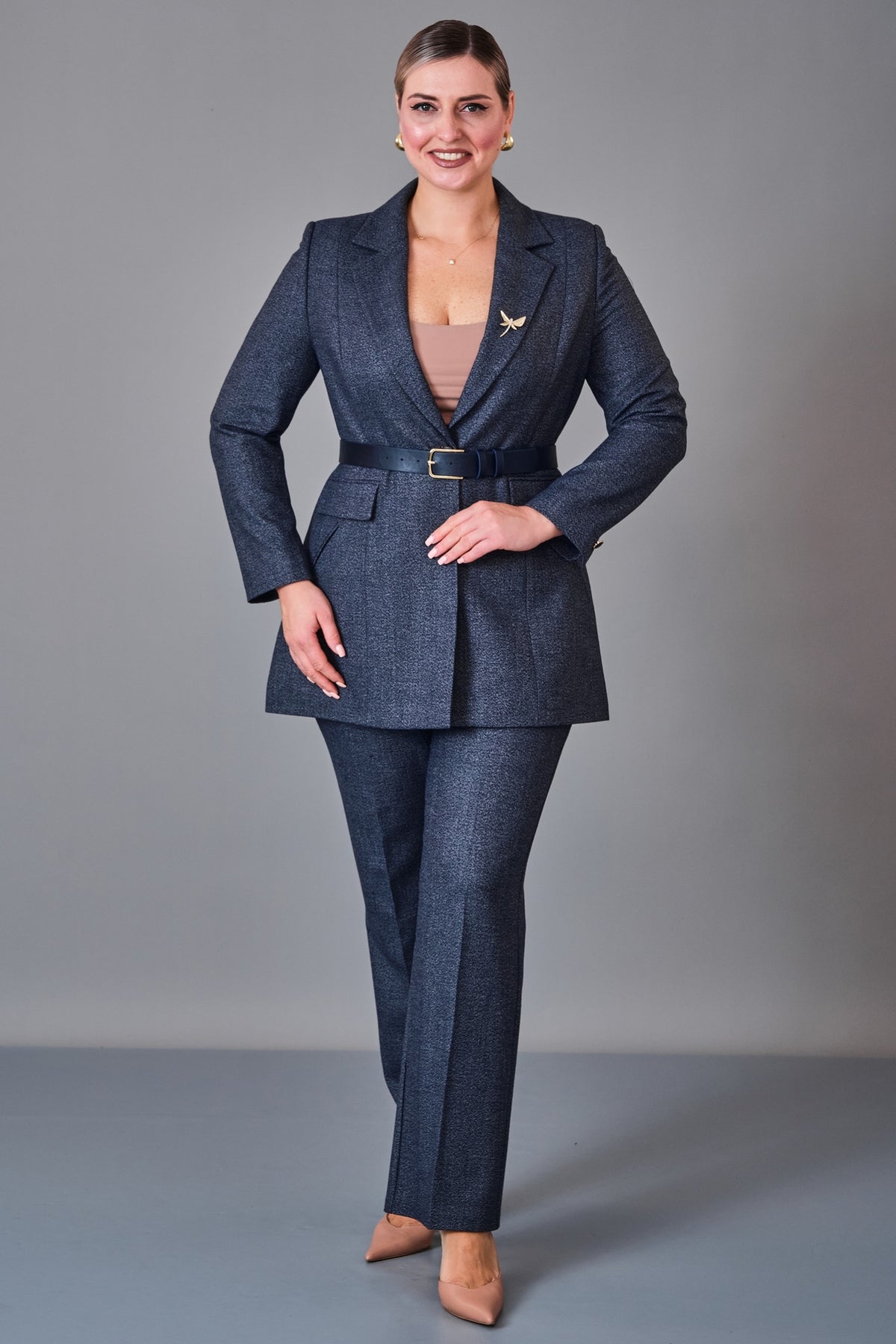 Hatunca - Plus Size Suit (HTC27K184214BB)