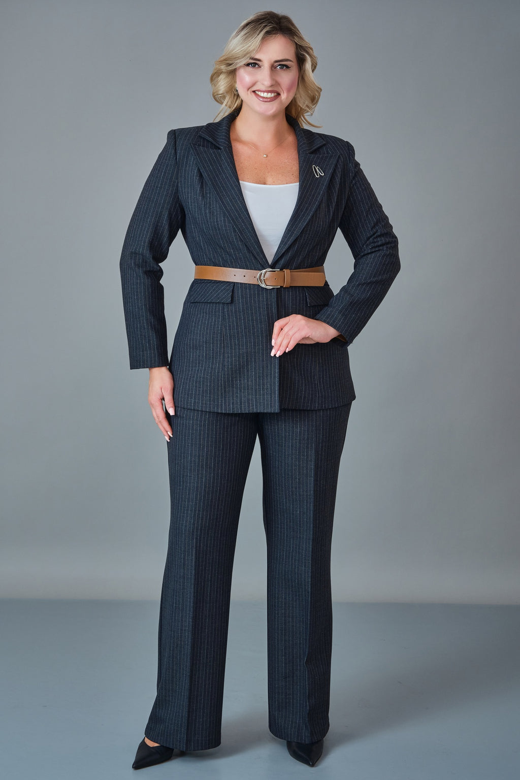Hatunca - Plus Size Suit (HTC27K184075BB)
