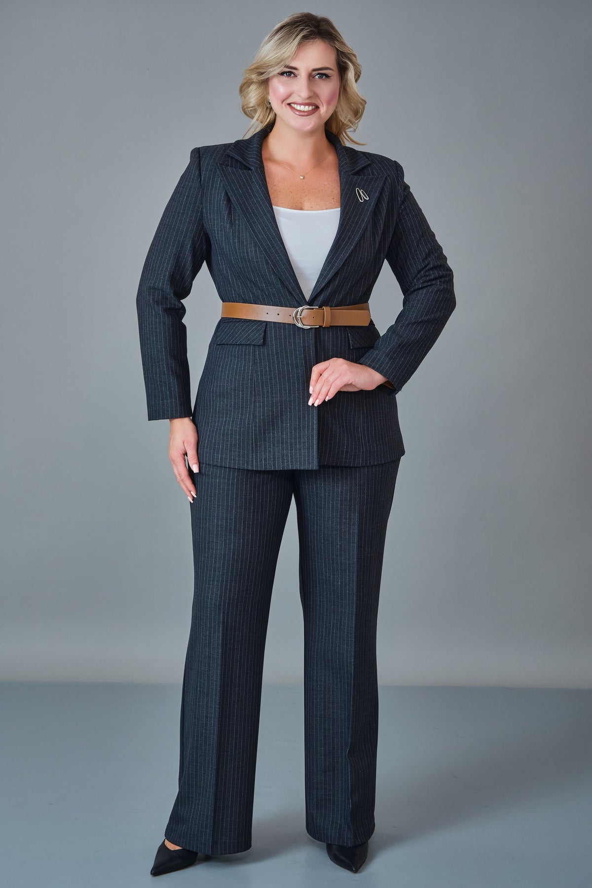 Hatunca - Plus Size Suit (HTC27K184075BB)