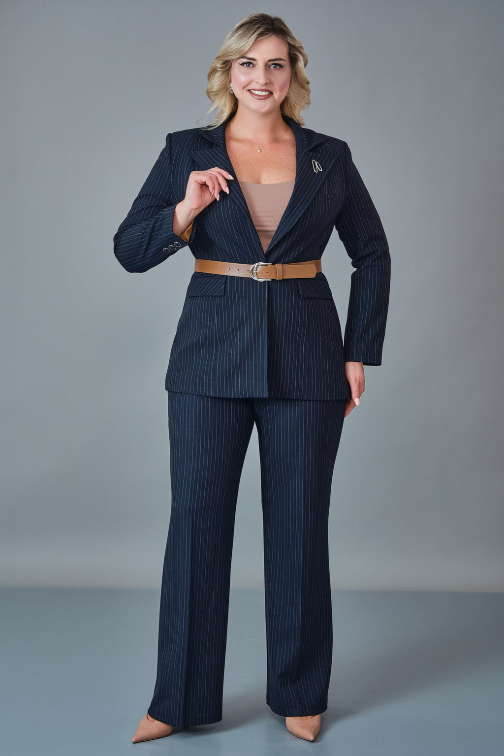 Hatunca - Plus Size Suit (HTC27K184075BB)