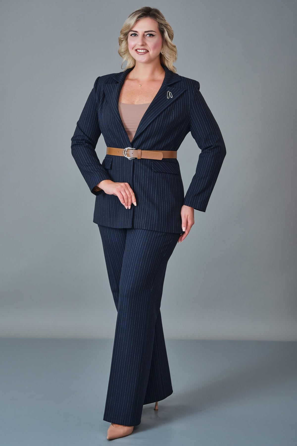 Hatunca - Plus Size Suit (HTC27K184075BB)