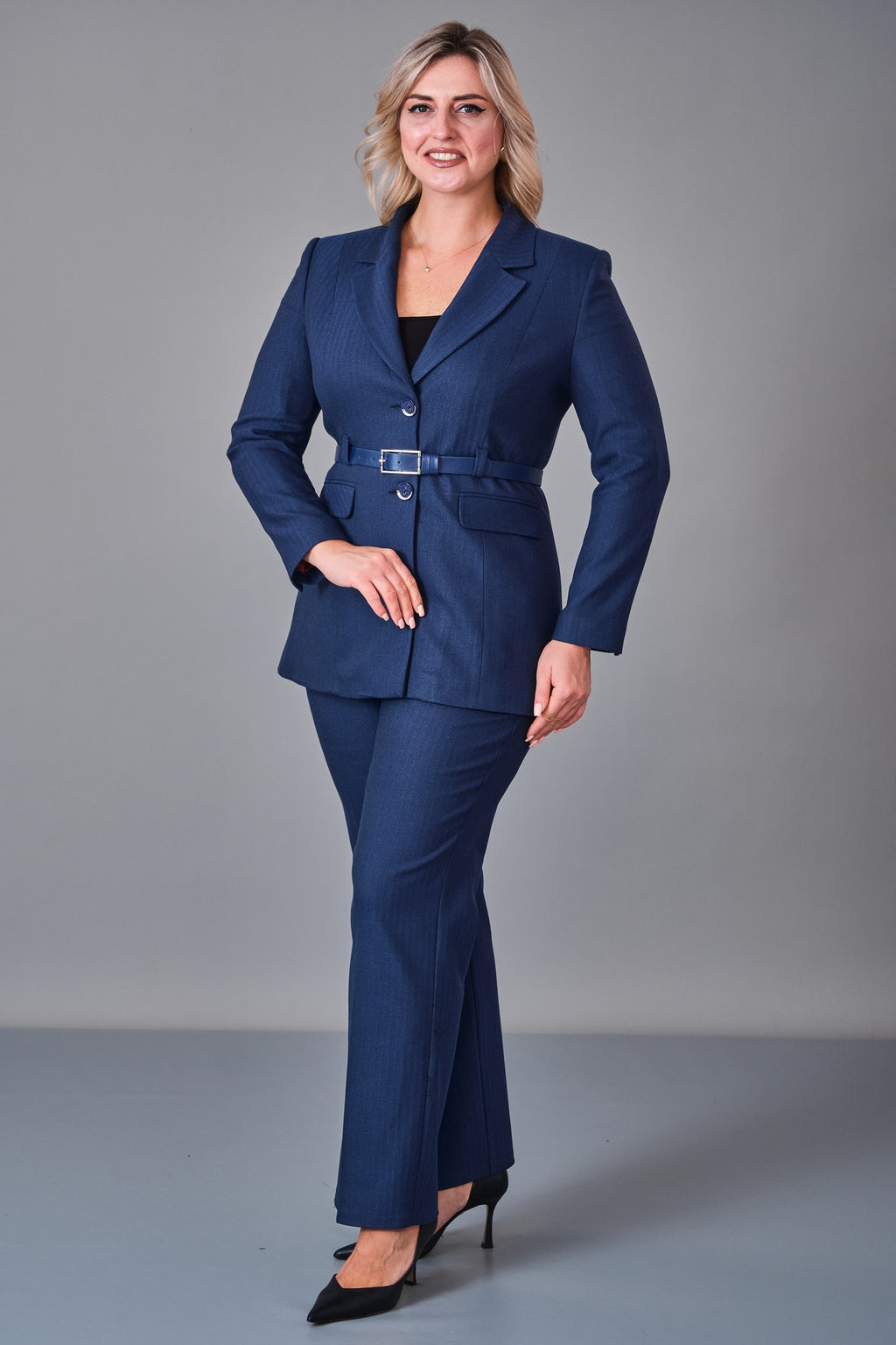 Hatunca - Plus Size Suit (HTC27K184208BB) - 8690200249020