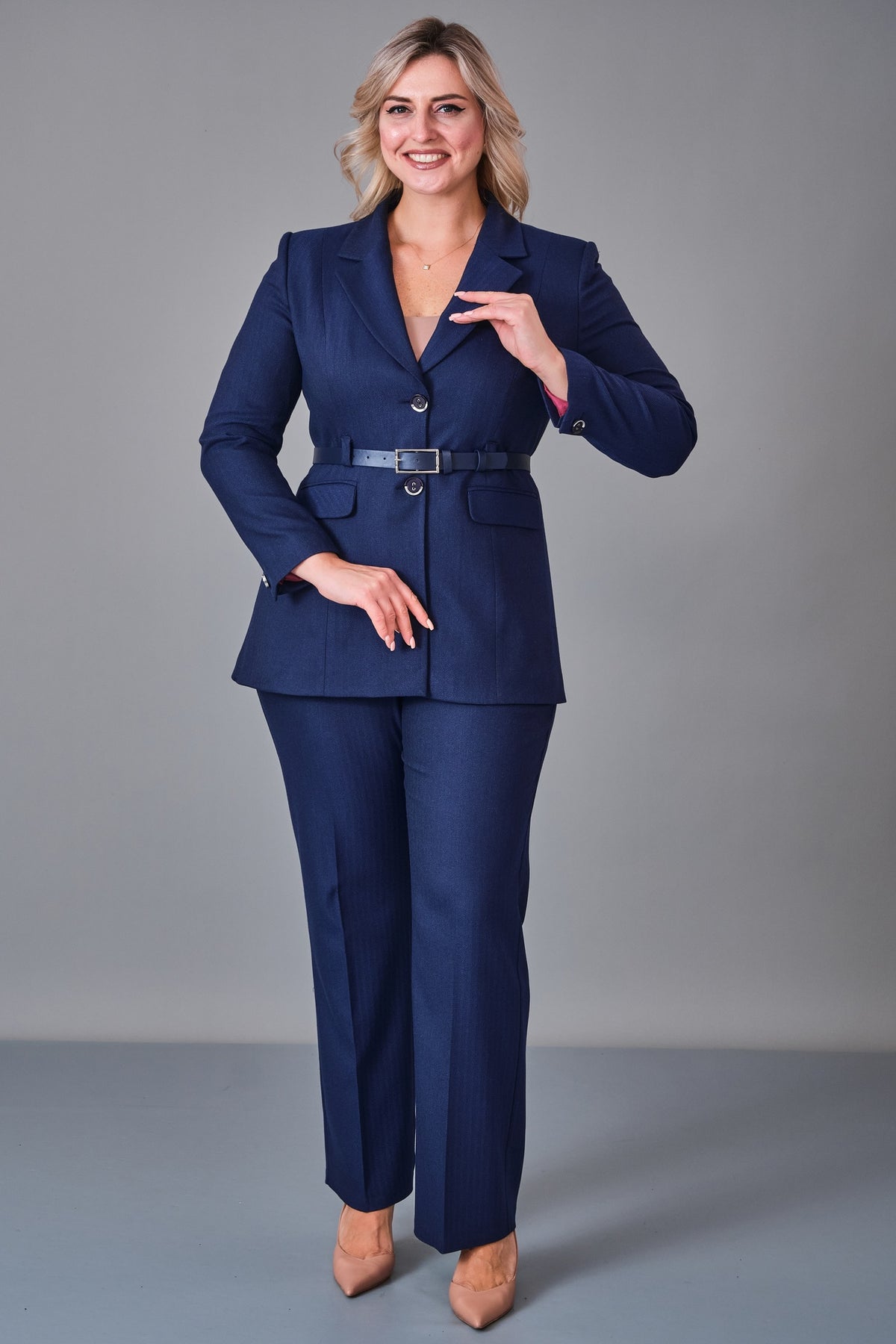 Hatunca - Plus Size Suit (HTC27K184208BB) - 8690200249037