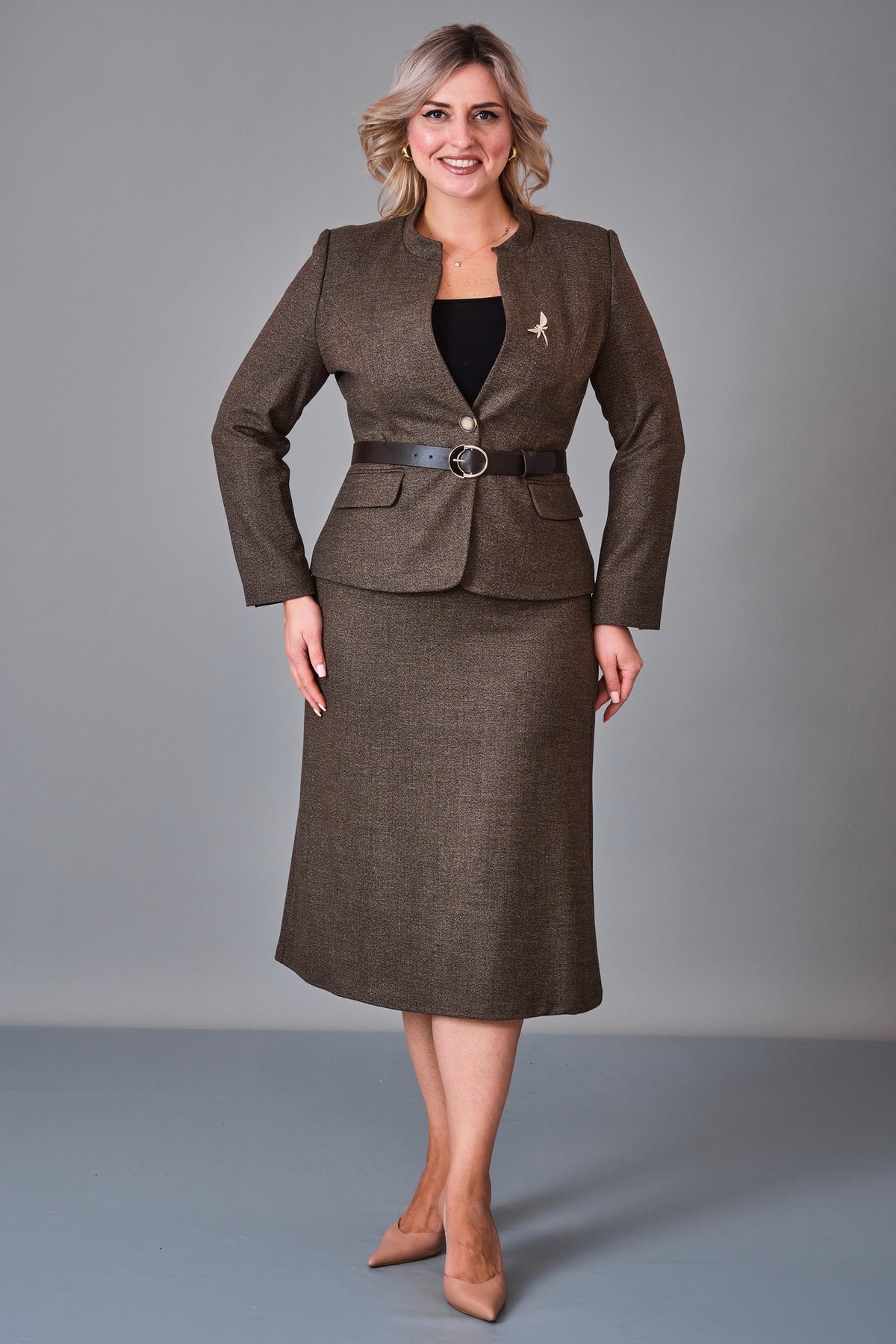 Hatunca - Plus Size Suit (HTC27K184220BB) - 8690200249129