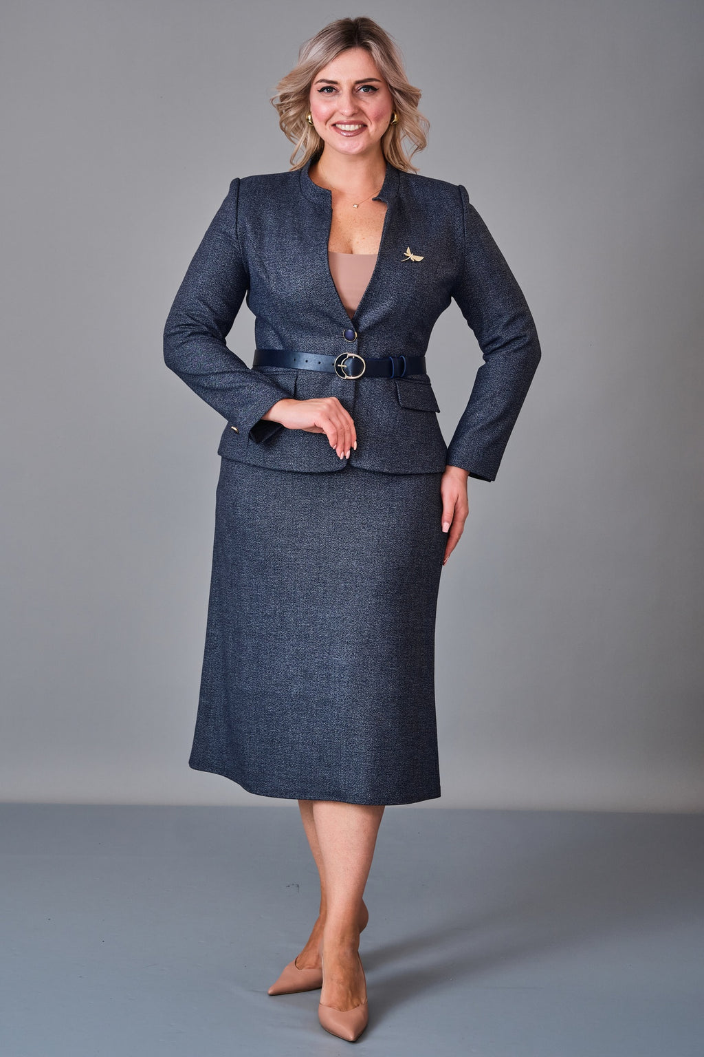 Hatunca - Plus Size Suit (HTC27K184220BB) - 8690200249136