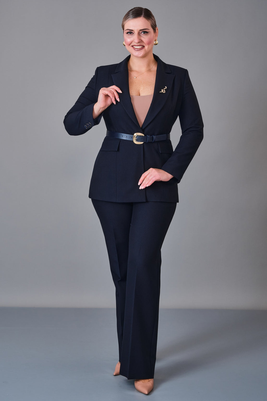 Hatunca - Plus Size Suit (HTC27K184255BB) - 8690200249150