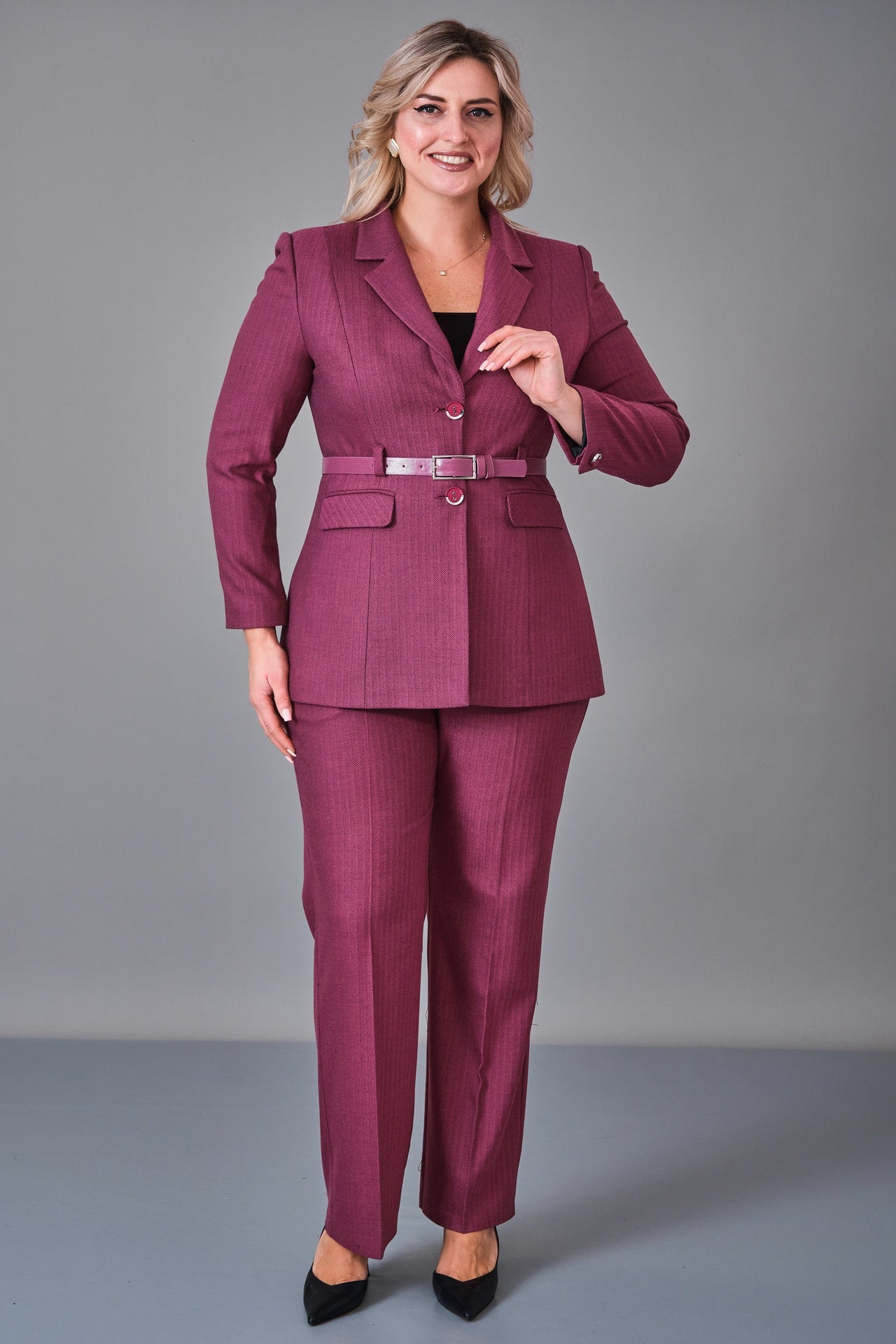 Hatunca - Plus Size Suit (HTC27K184208BB) - 8690200249174