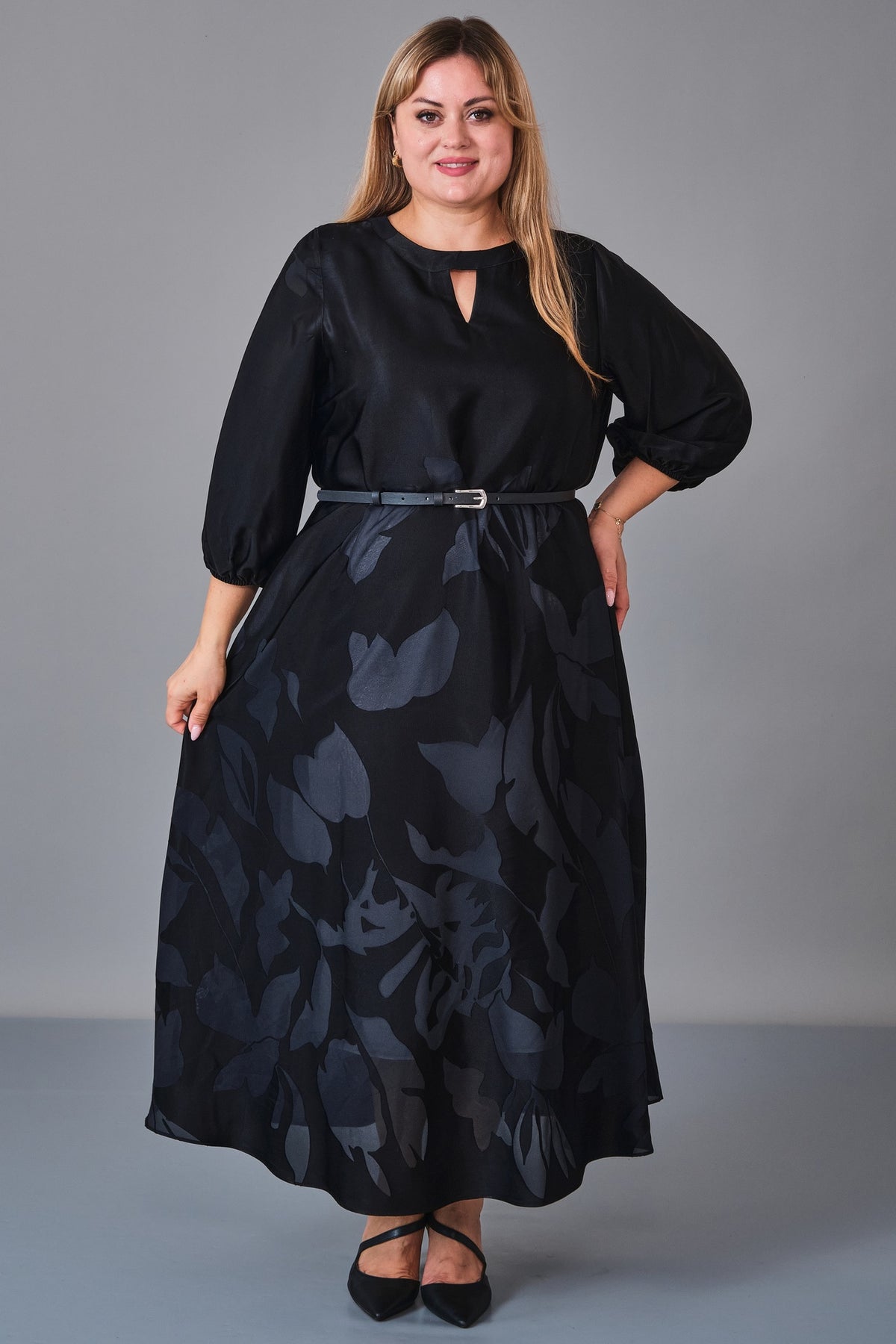 Chiffon Line - Plus Size Dress (CFL27K3501) - 8690200249181