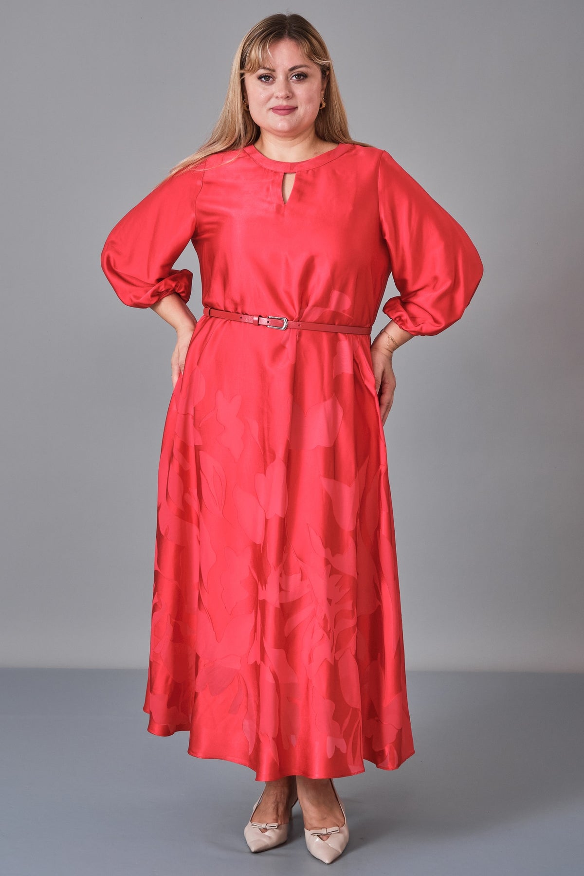 Chiffon Line - Plus Size Dress (CFL27K3501) - 8690200249211