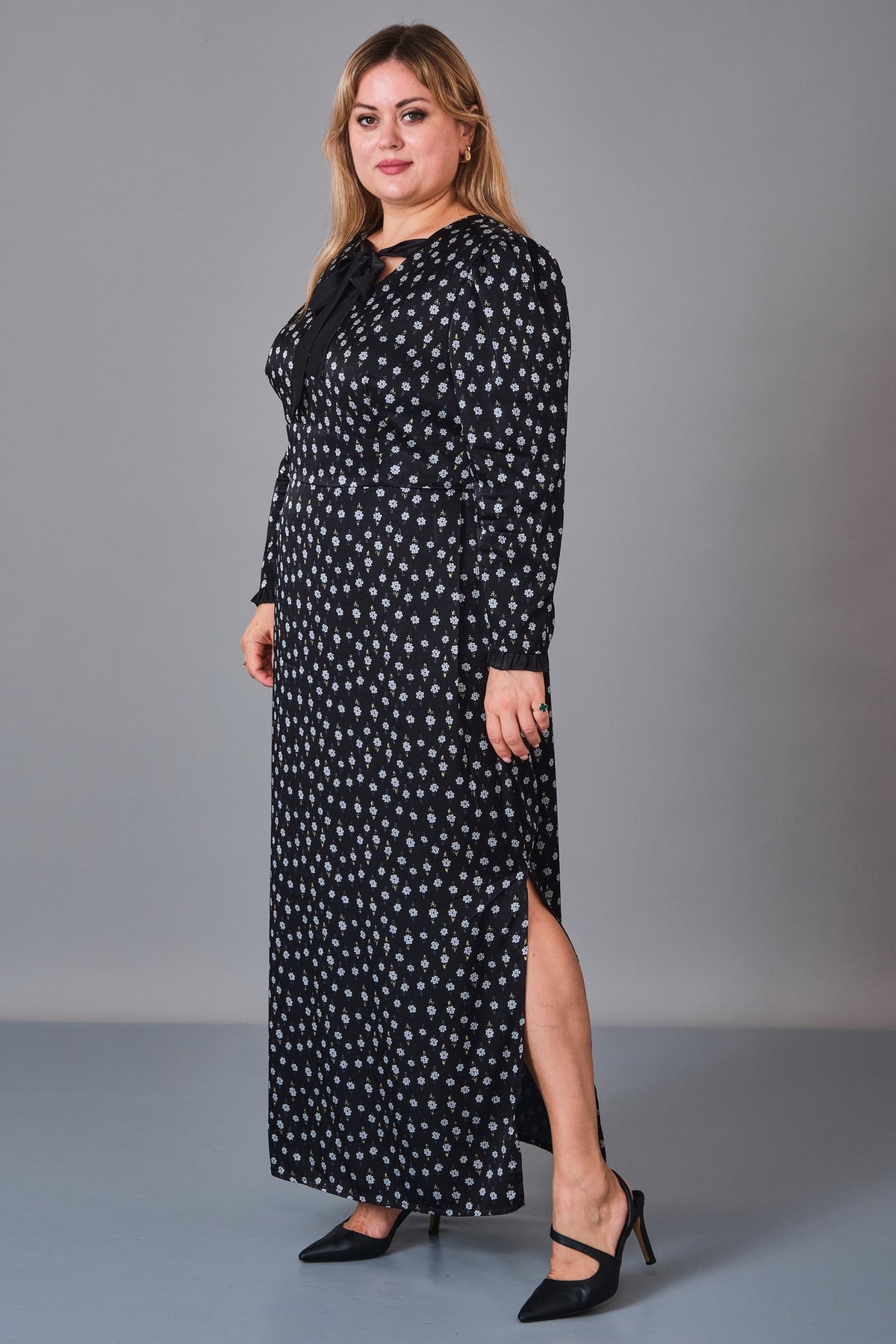 Chiffon Line - Plus Size Dress (CFL27K3523) - 8690200249228