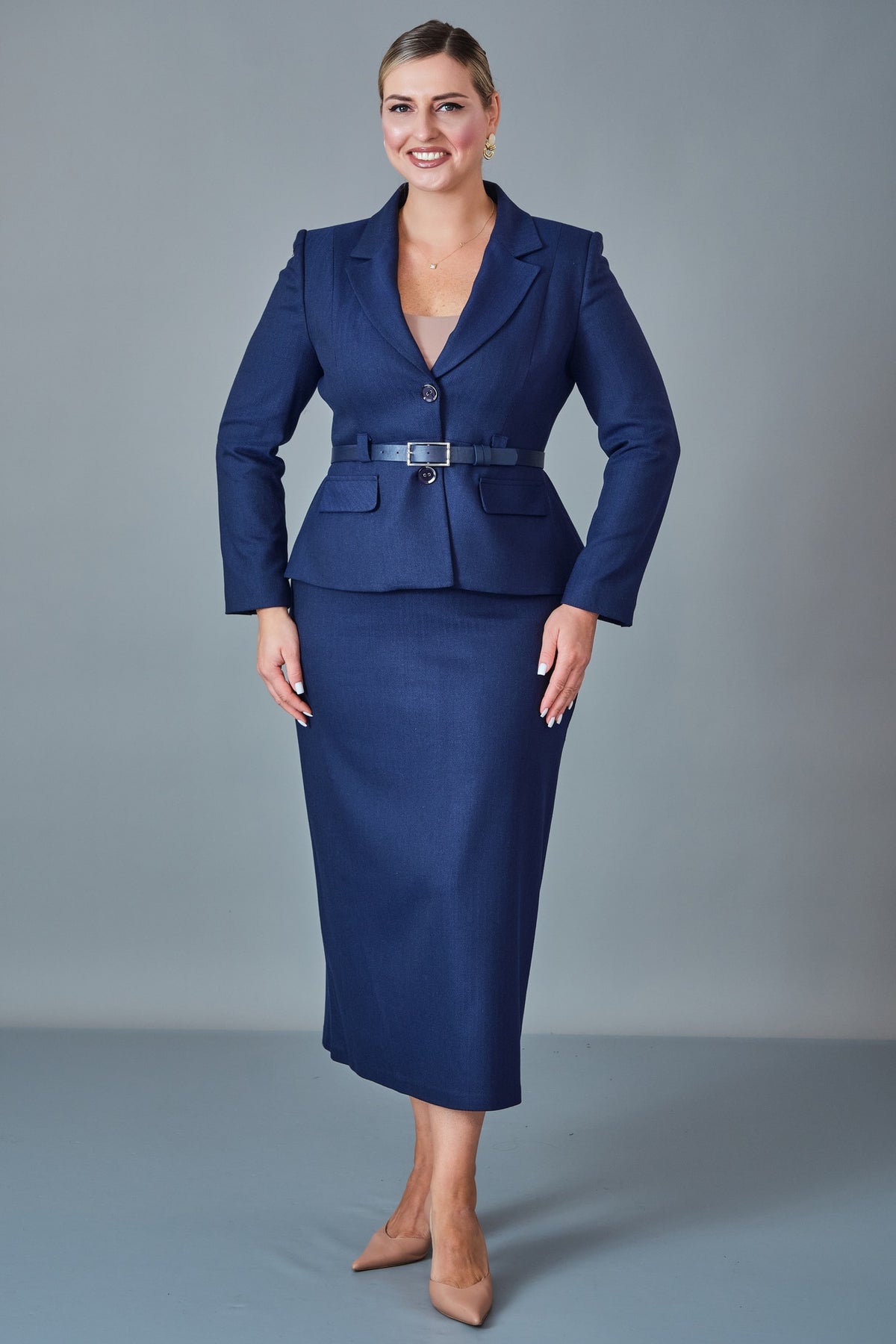 Hatunca - Plus Size Suit (HTC27K184207BB)