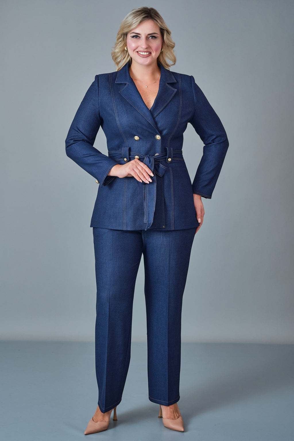 Hatunca - Plus Size Suit (HTC27K184234BB) - 8690200249945