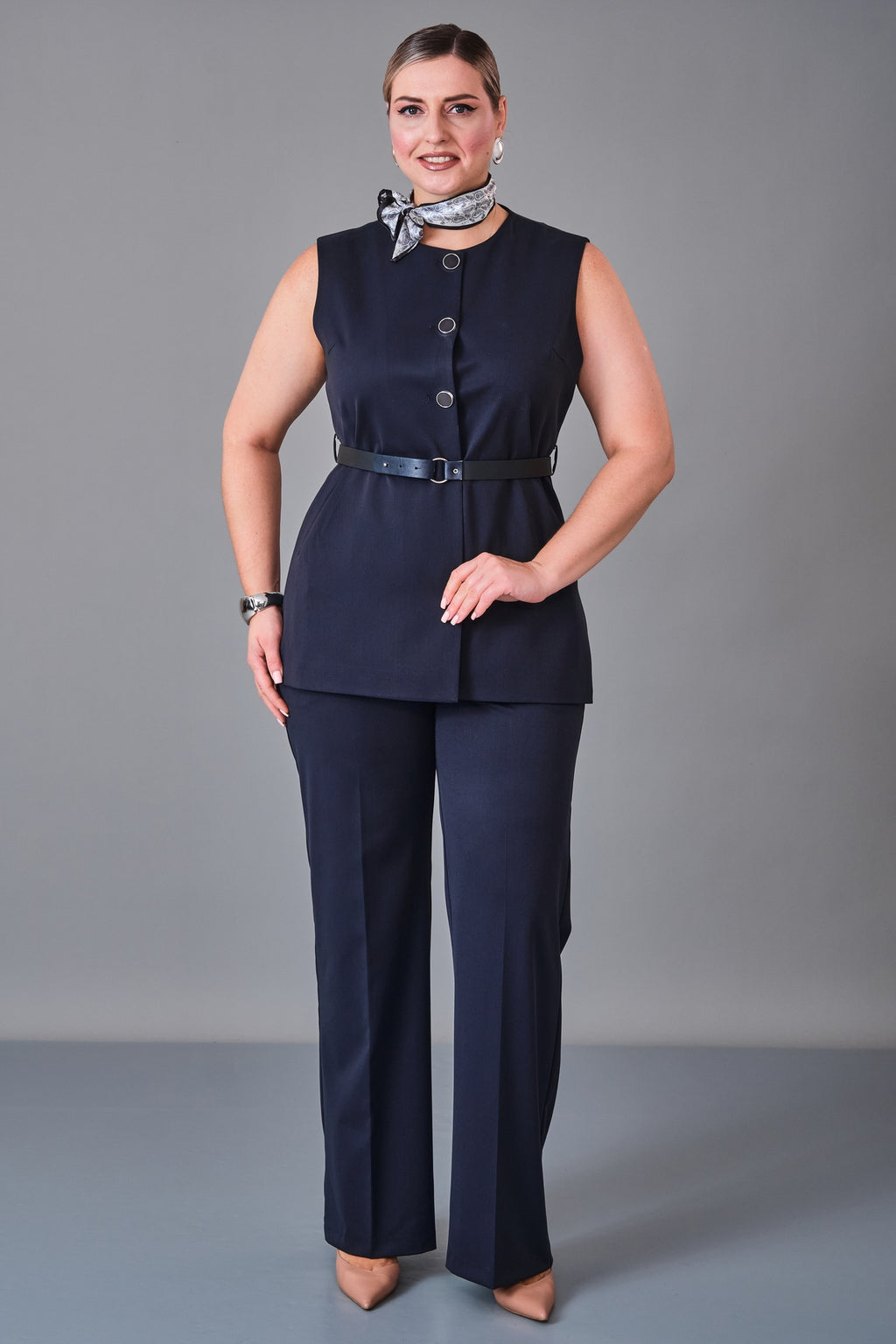 Hatunca - Plus Size Suit (HTC27K184221BB) - 8690200249969