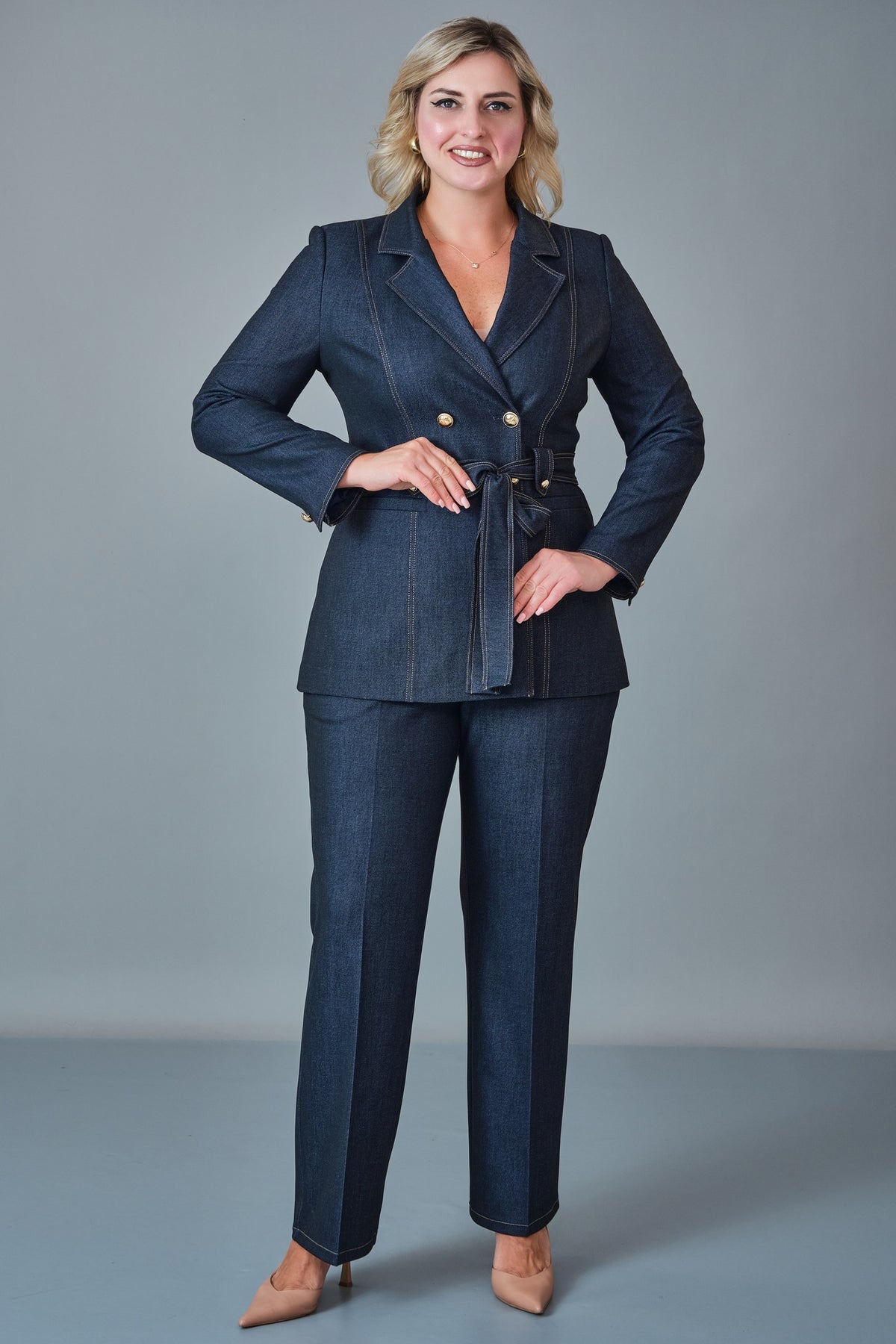 Hatunca - Plus Size Suit (HTC27K184234BB)