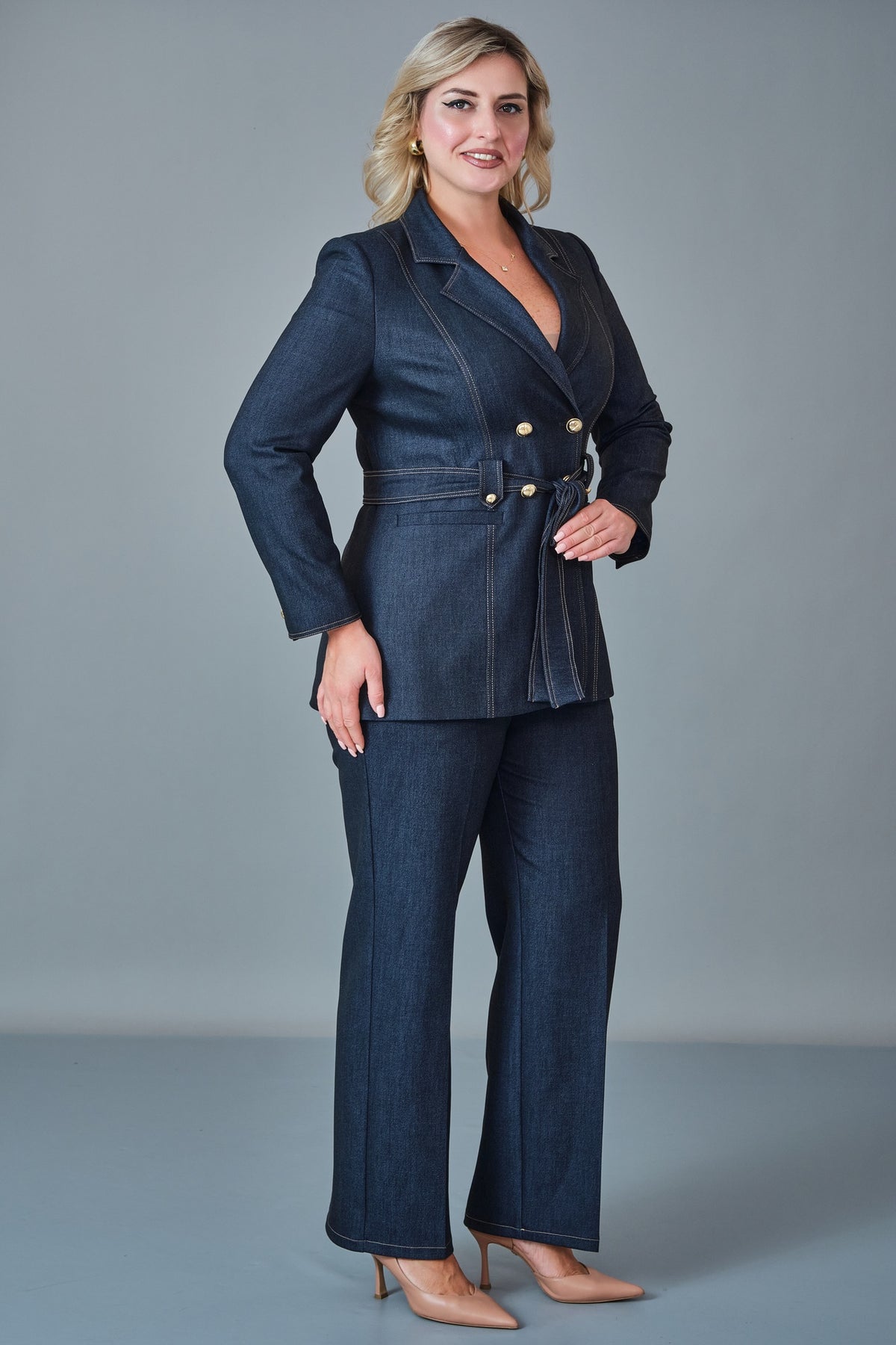 Hatunca - Plus Size Suit (HTC27K184234BB)