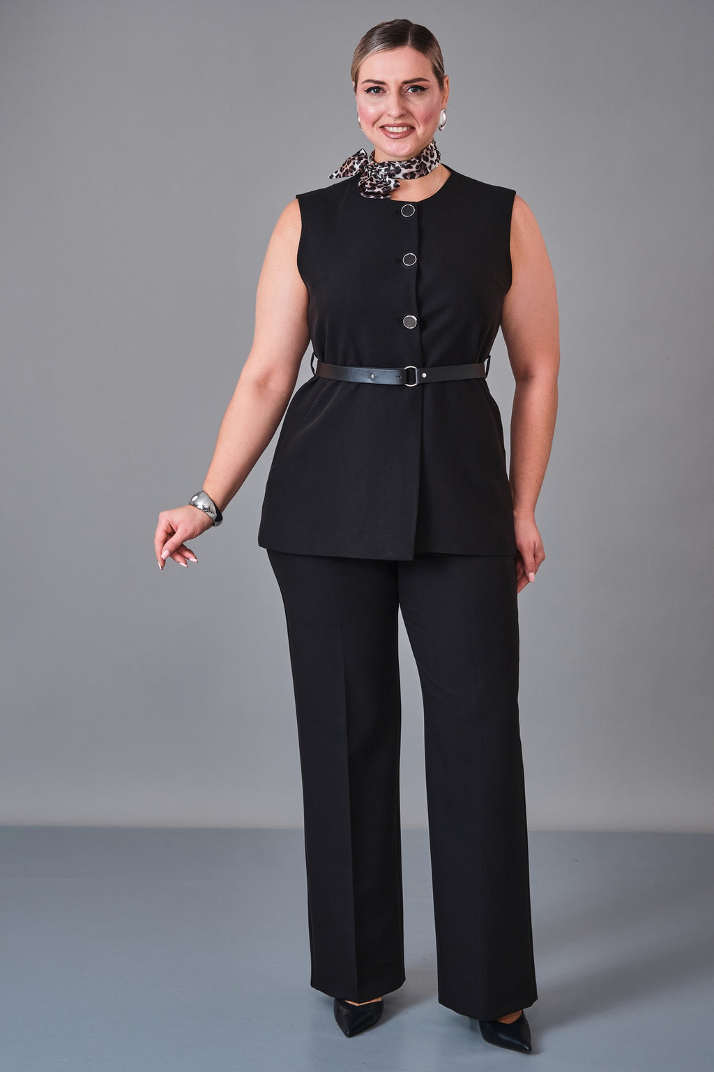 Hatunca - Plus Size Suit (HTC27K184221BB) - 8690200249990