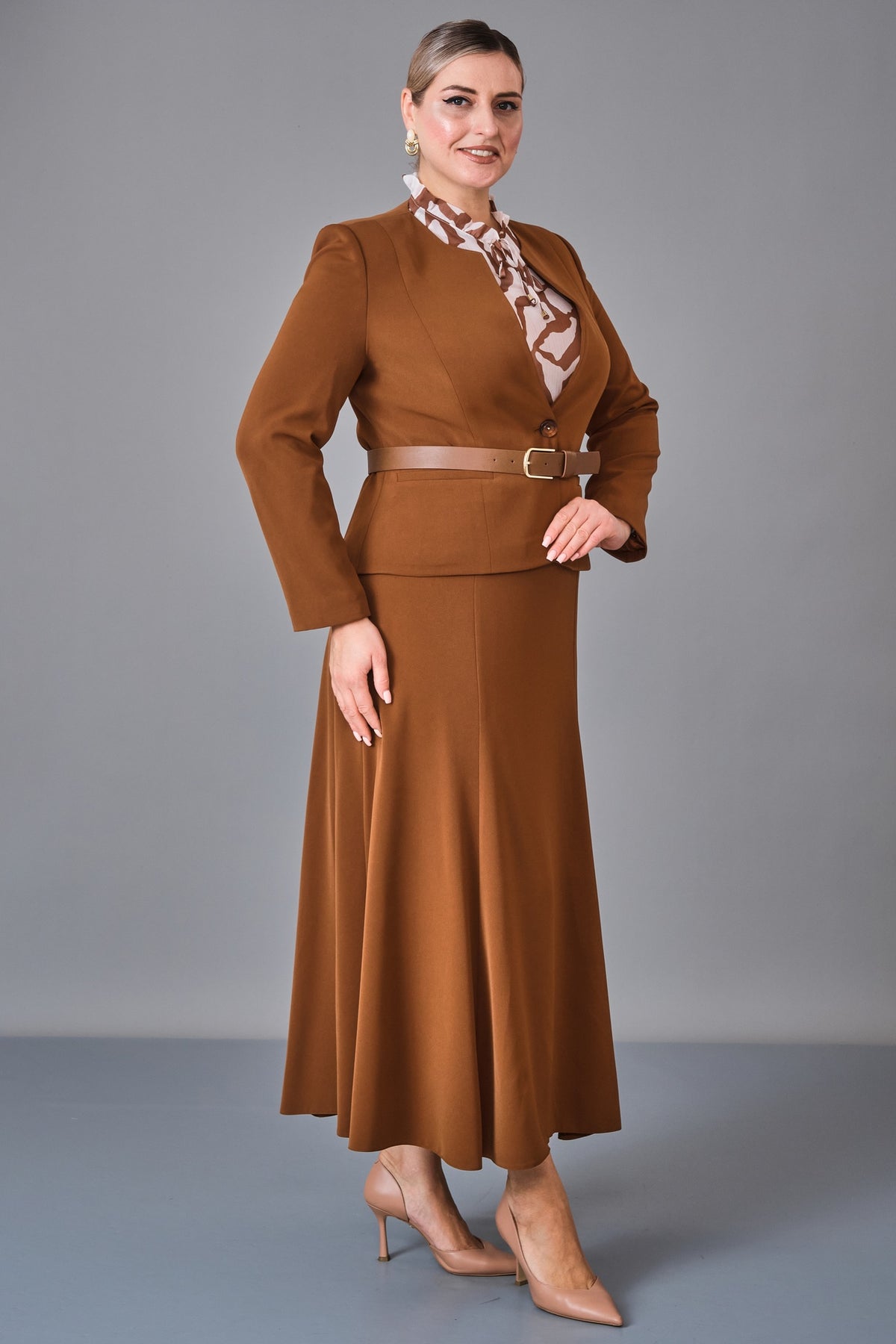 Hatunca - Plus Size Suit (HTC27K184267BB) - 8690200250026
