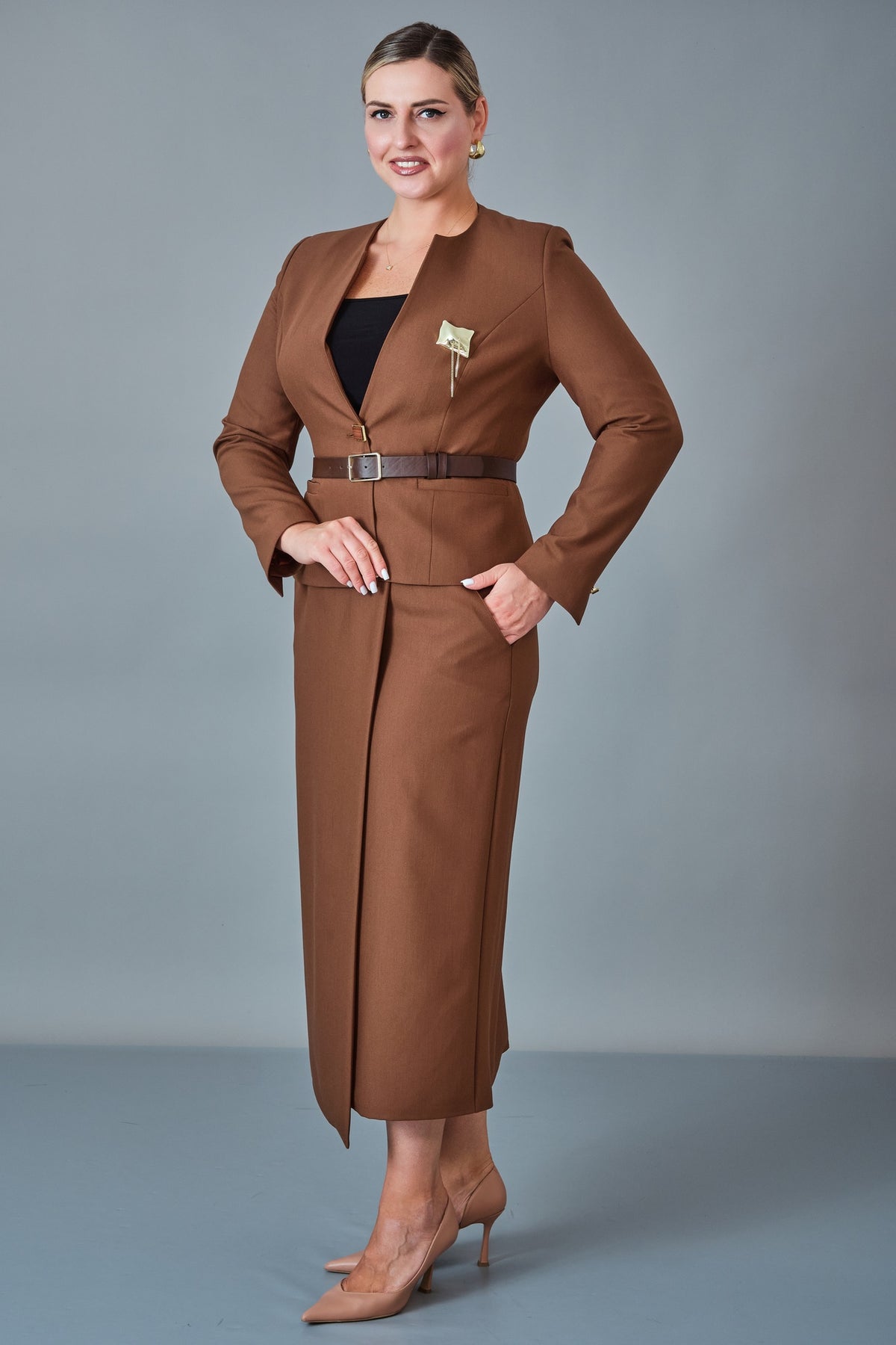 Hatunca - Plus Size Suit (HTC27K184217BB) - 8690200250057