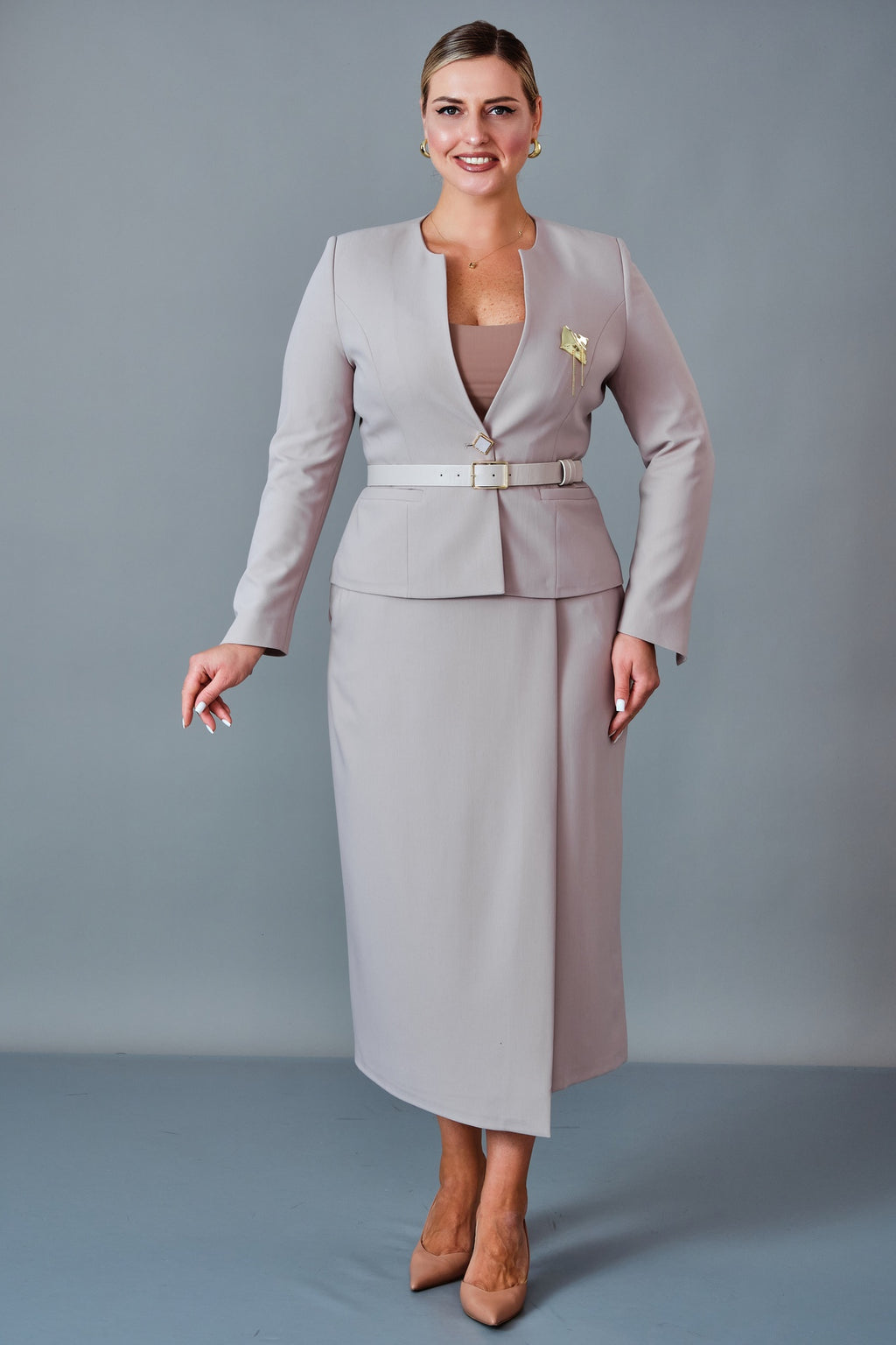 Hatunca - Plus Size Suit (HTC27K184217BB) - 8690200250064