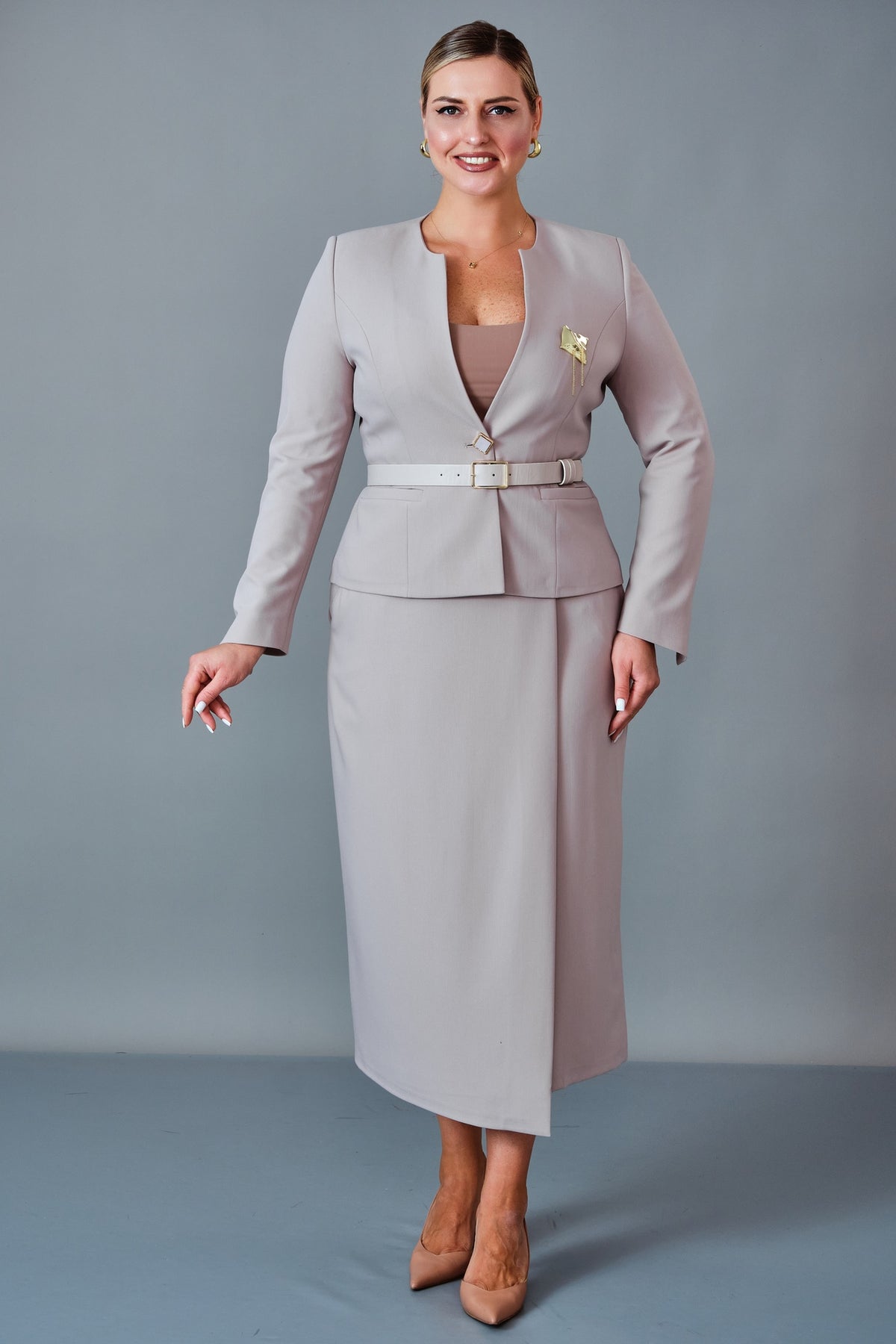 Hatunca - Plus Size Suit (HTC27K184217BB) - 8690200250064