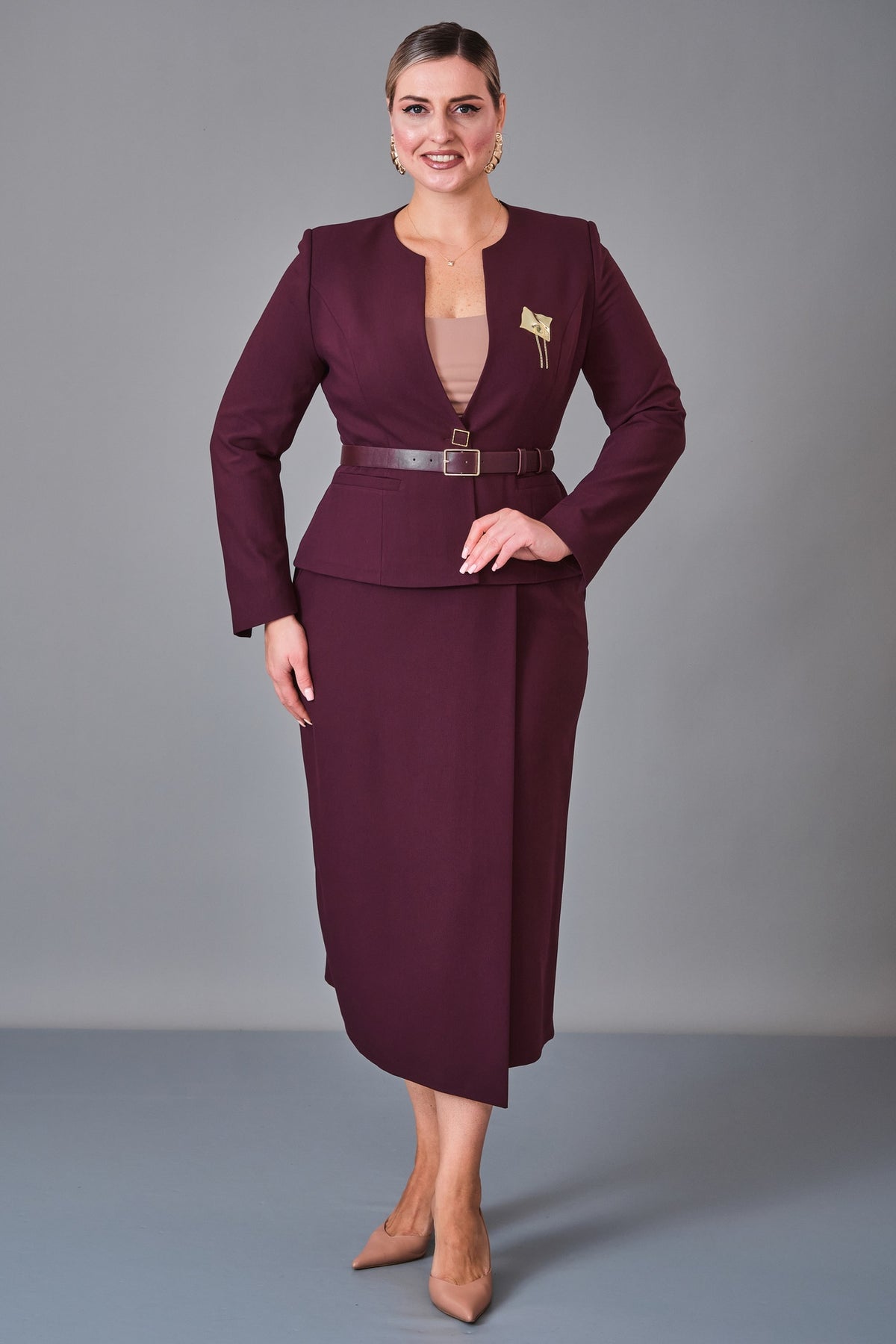 Hatunca - Plus Size Suit (HTC27K184217BB) - 8690200250071