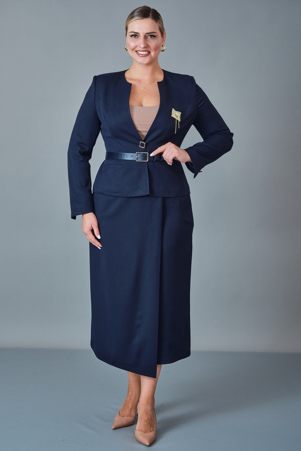 Hatunca - Plus Size Suit (HTC27K184217BB) - 8690200250095