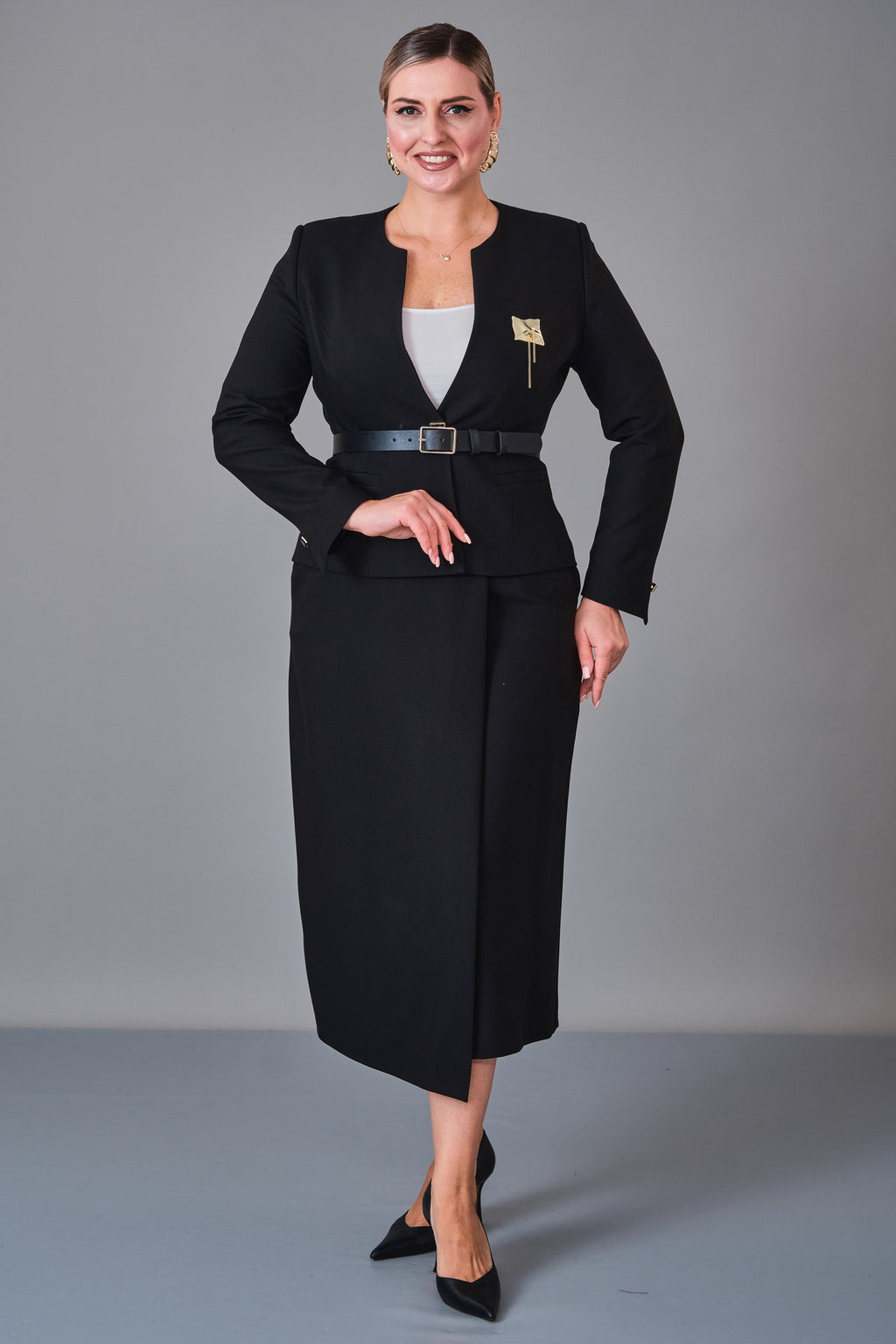 Hatunca - Plus Size Suit (HTC27K184217BB) - 8690200250125