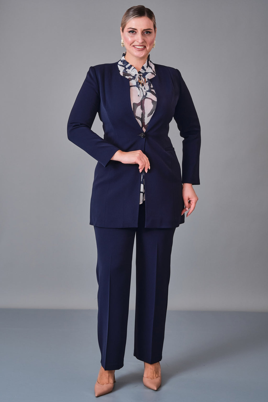 Hatunca - Plus Size Suit (HTC27K187003BB) - 8690200250156