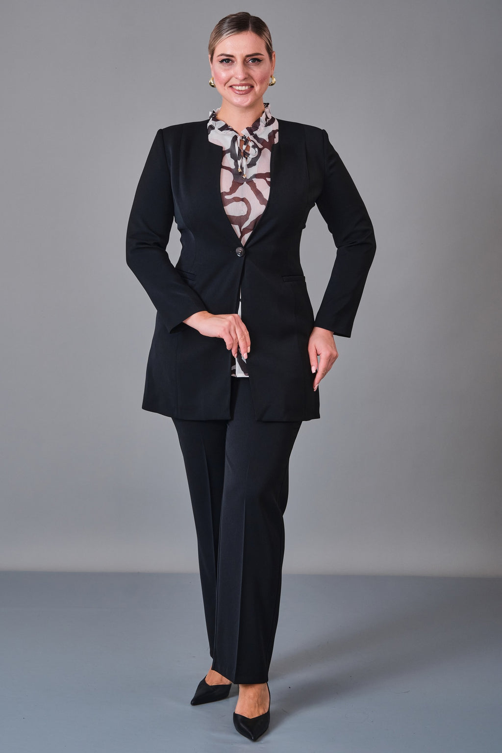 Hatunca - Plus Size Suit (HTC27K187003BB) - 8690200250170