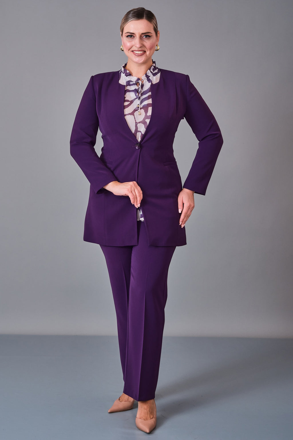 Hatunca - Plus Size Suit (HTC27K187003BB) - 8690200250194