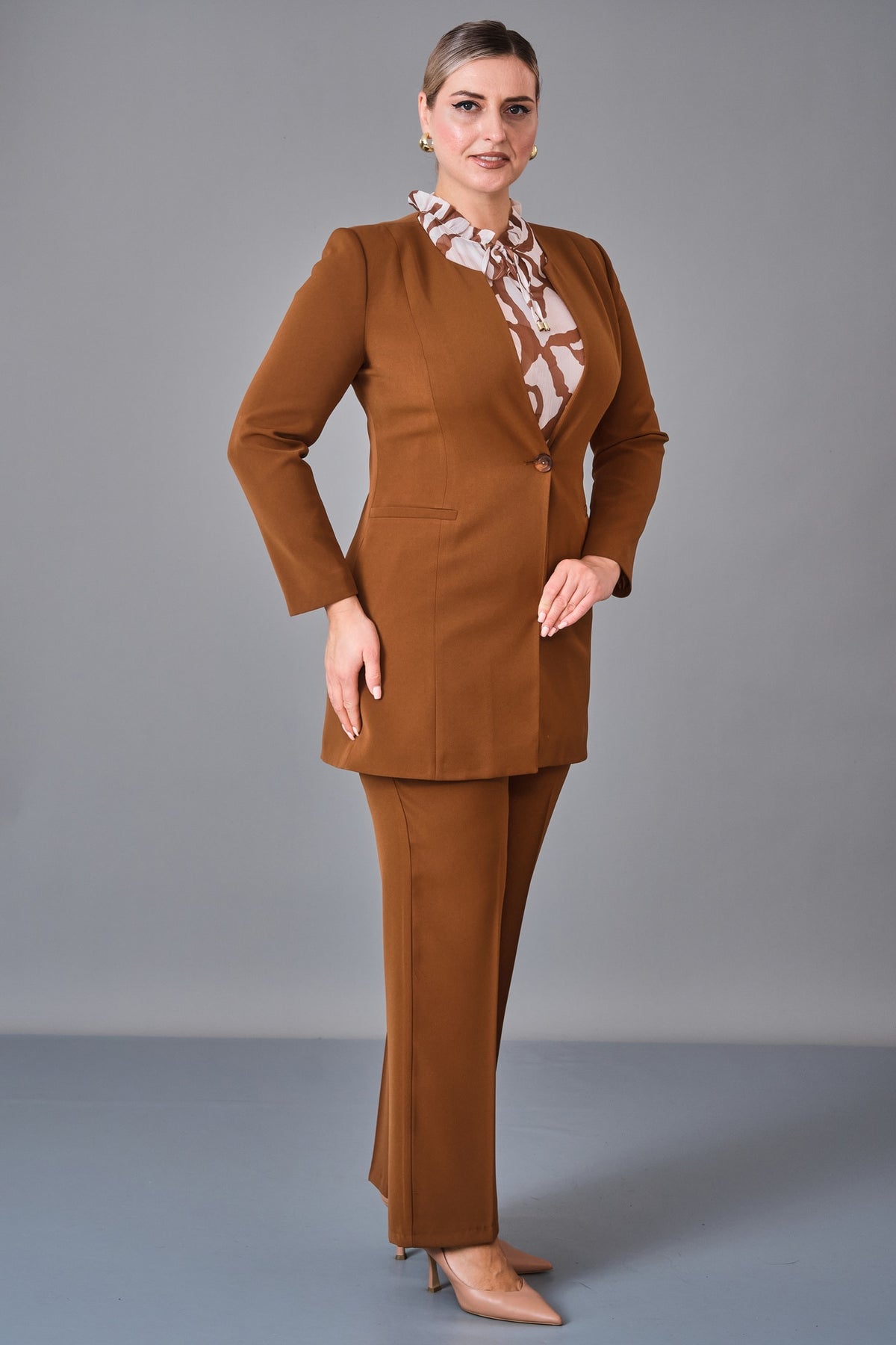 Hatunca - Plus Size Suit (HTC27K187003BB) - 8690200250200