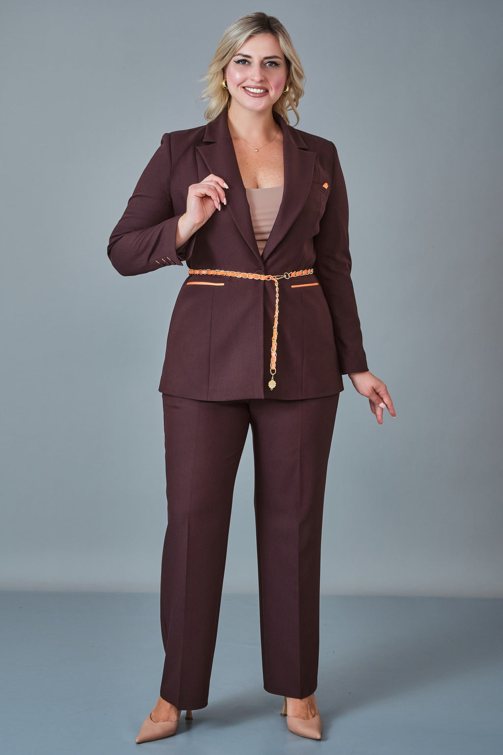 Hatunca - Plus Size Suit (HTC27K184225BB) - 8690200250231