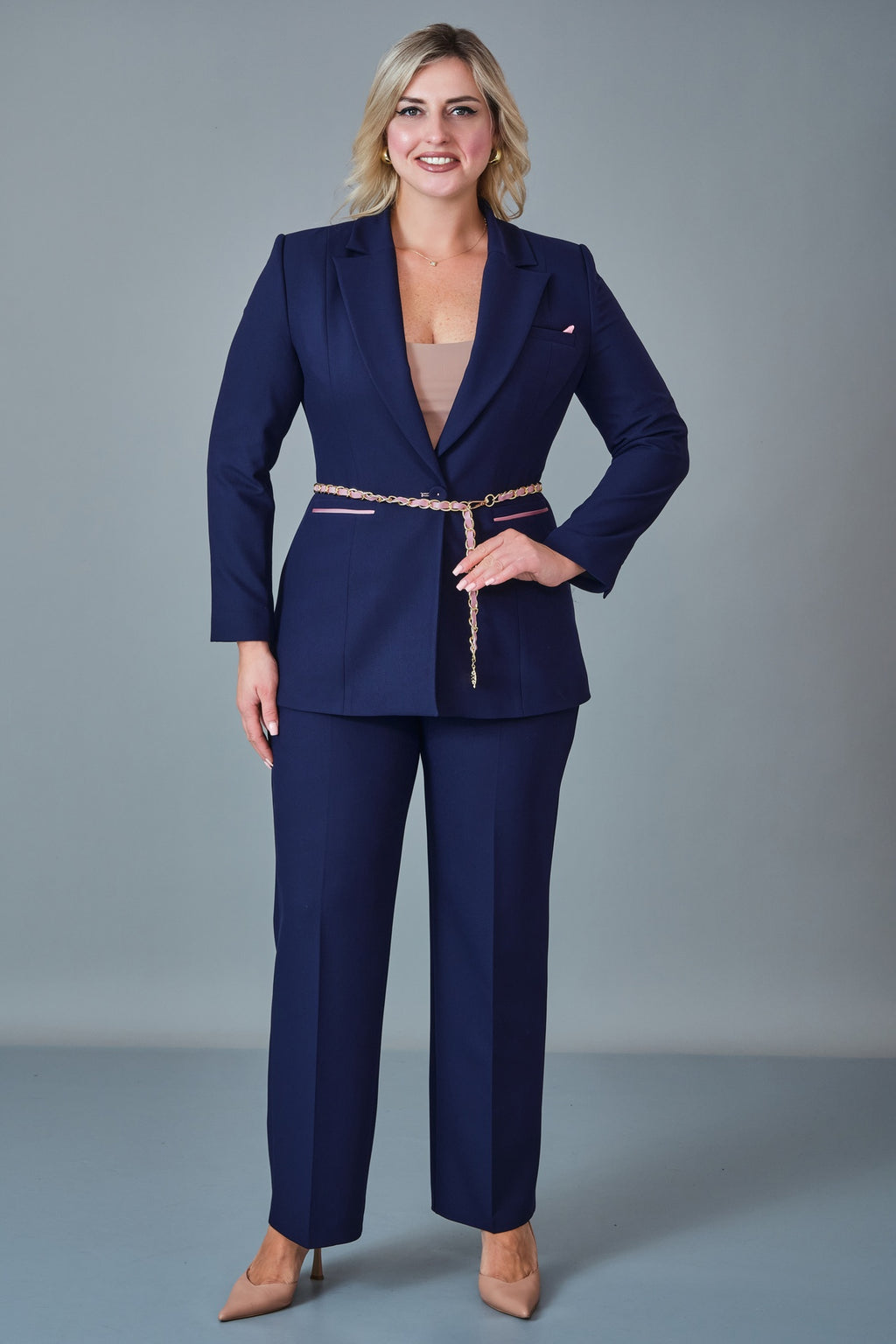 Hatunca - Plus Size Suit (HTC27K184225BB) - 8690200250255