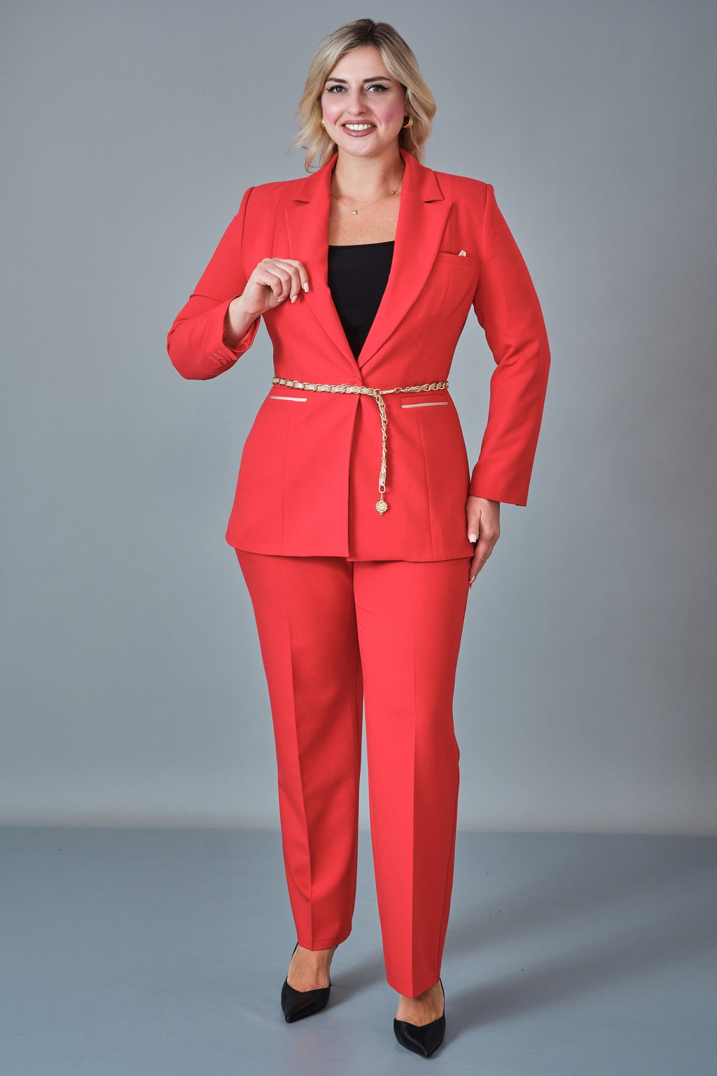 Hatunca - Plus Size Suit (HTC27K184225BB) - 8690200250309