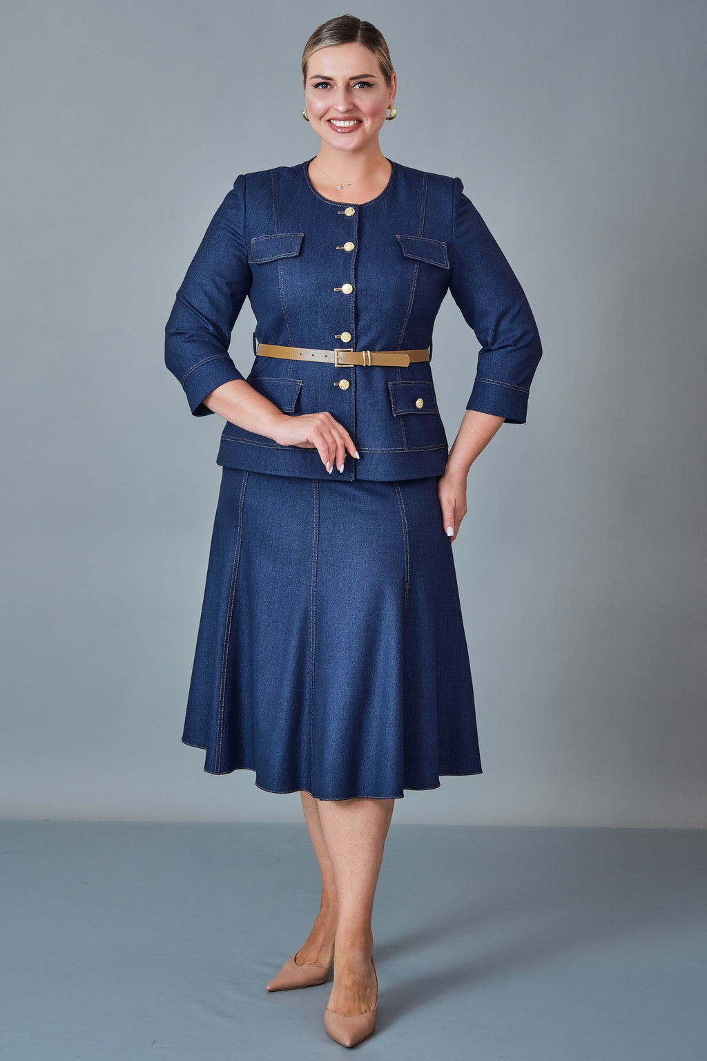 Hatunca - Plus Size Suit (HTC27K184036BB)