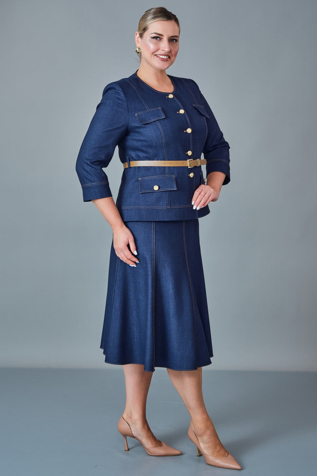 Hatunca - Plus Size Suit (HTC27K184036BB)