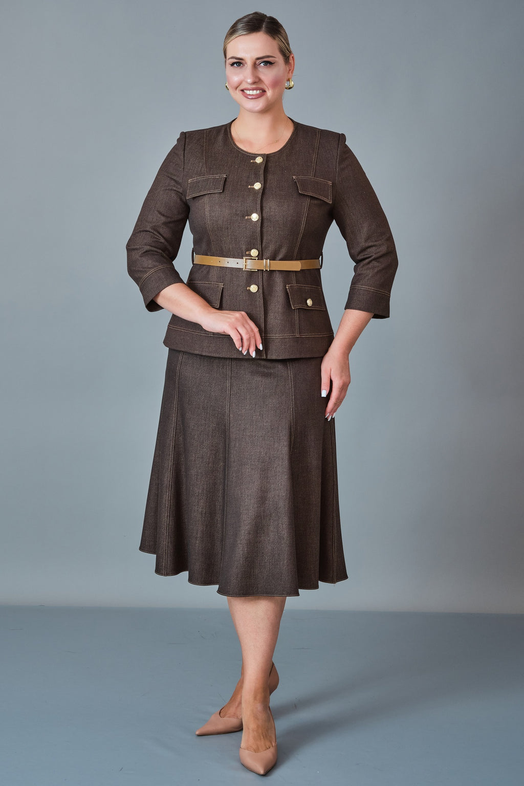 Hatunca - Plus Size Suit (HTC27K184036BB)