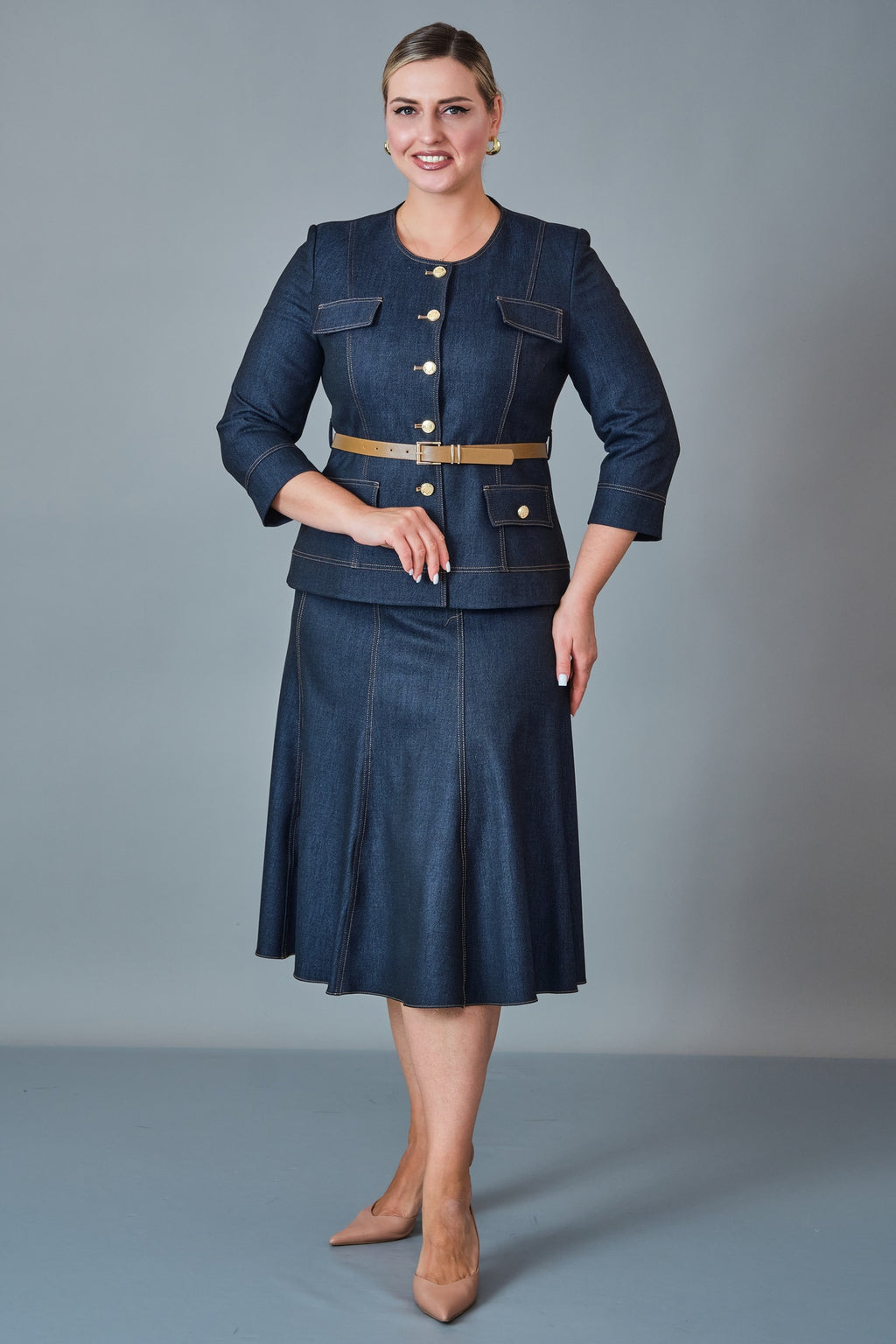Hatunca - Plus Size Suit (HTC27K184036BB)