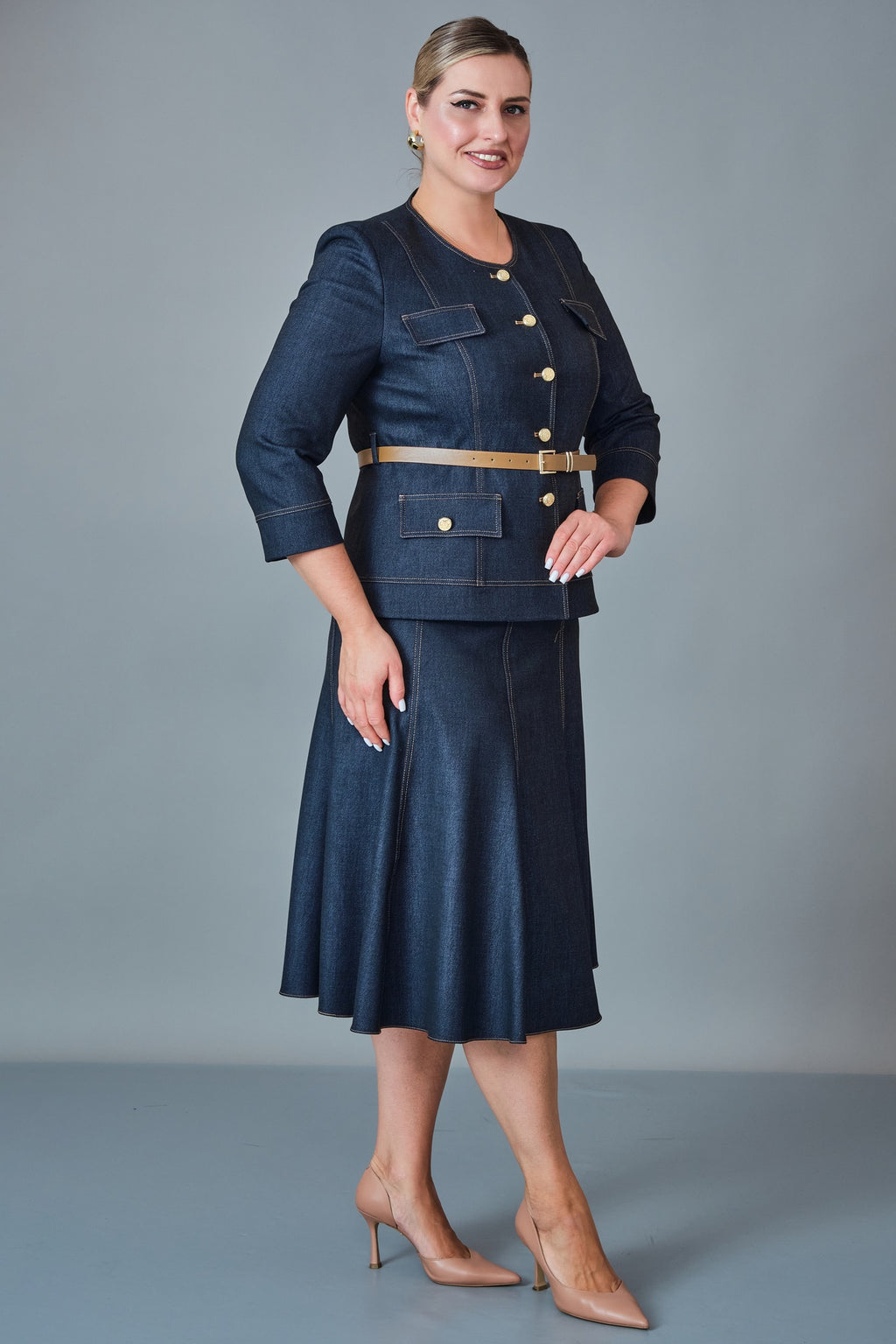 Hatunca - Plus Size Suit (HTC27K184036BB)
