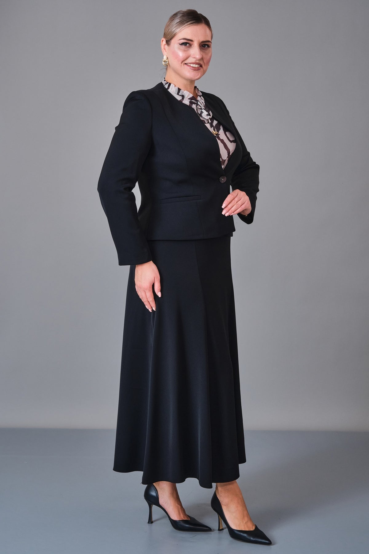 Hatunca - Plus Size Suit (HTC27K184267BB) - 8690200250477