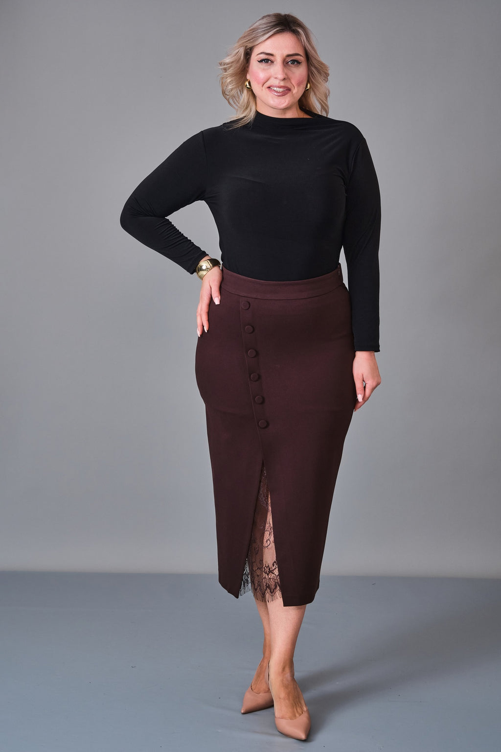 Cocomika - Plus Size Skirt (CMK27K13004) - 8690200250545