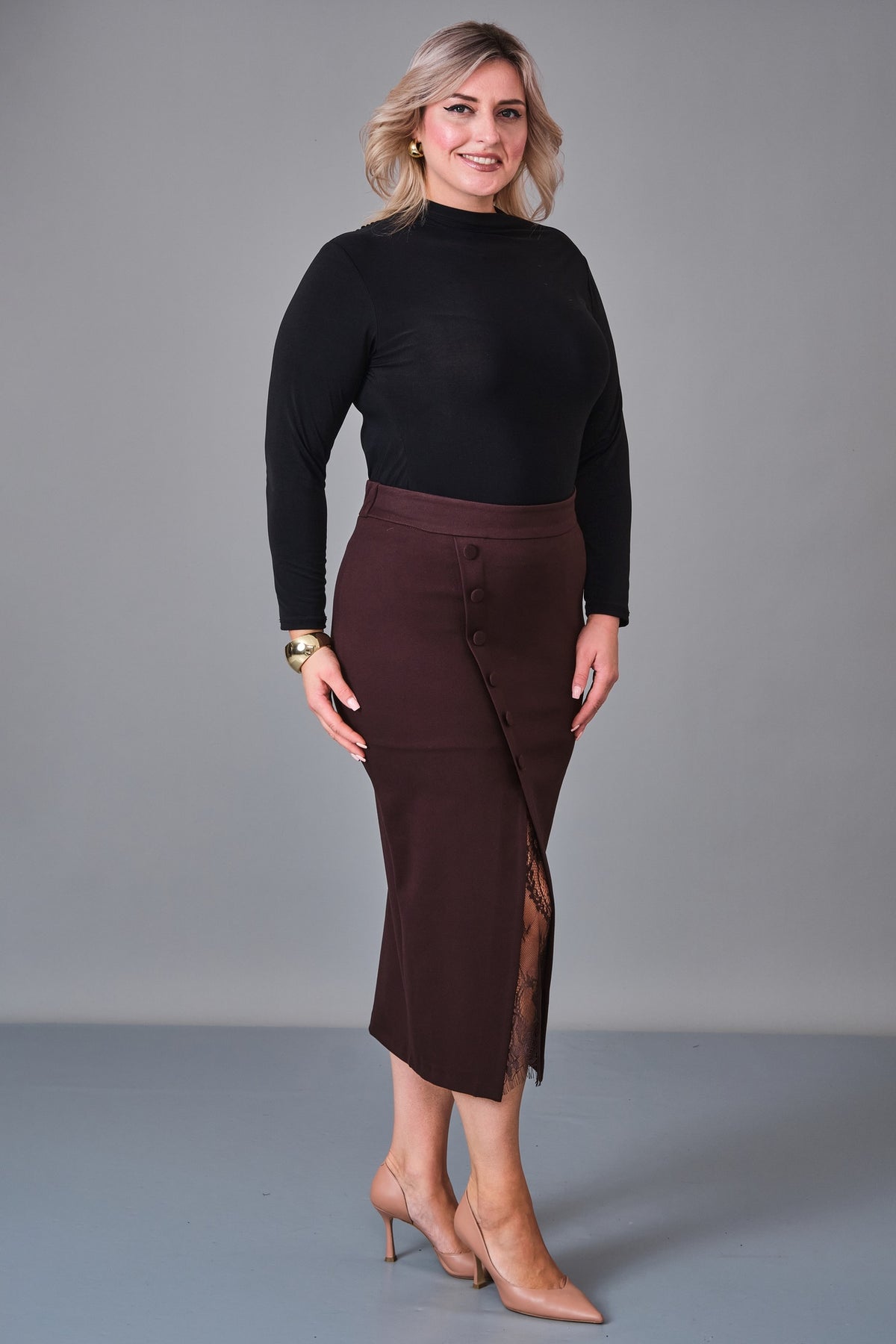 Cocomika - Plus Size Skirt (CMK27K13004) - 8690200250545
