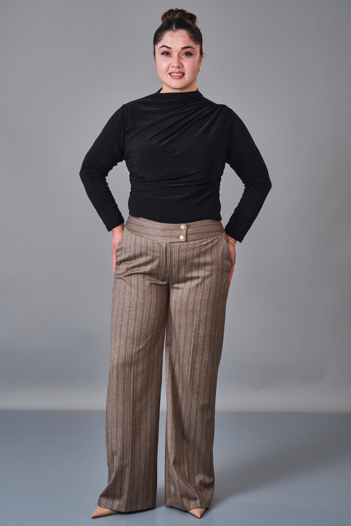 Selen - Plus Size Trousers (SLN27K41890) - 8690200251337